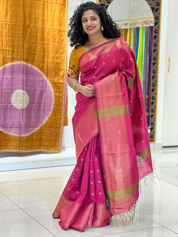 Zari Weaved RawSilk Saree | NHH331