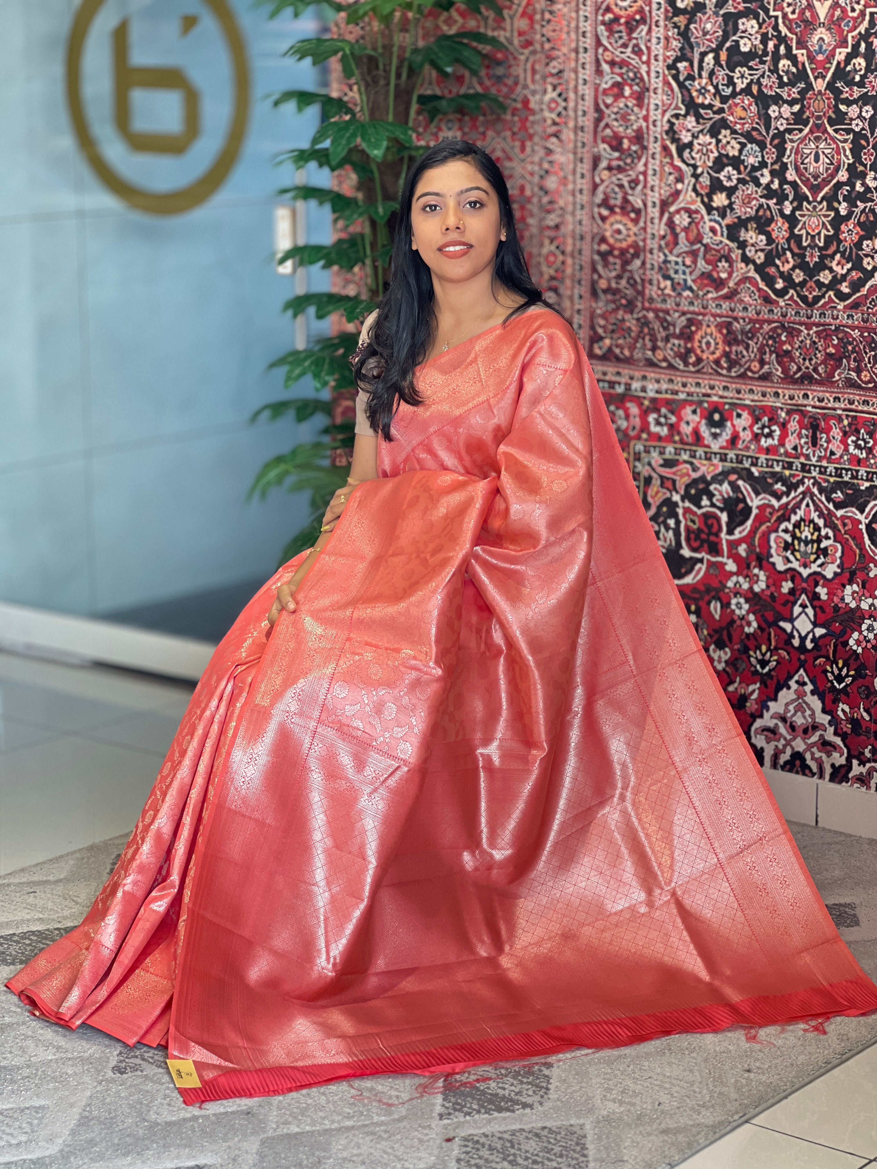 Zari Weaved Banarasi Inspired Semi Silk Saree | KAC246