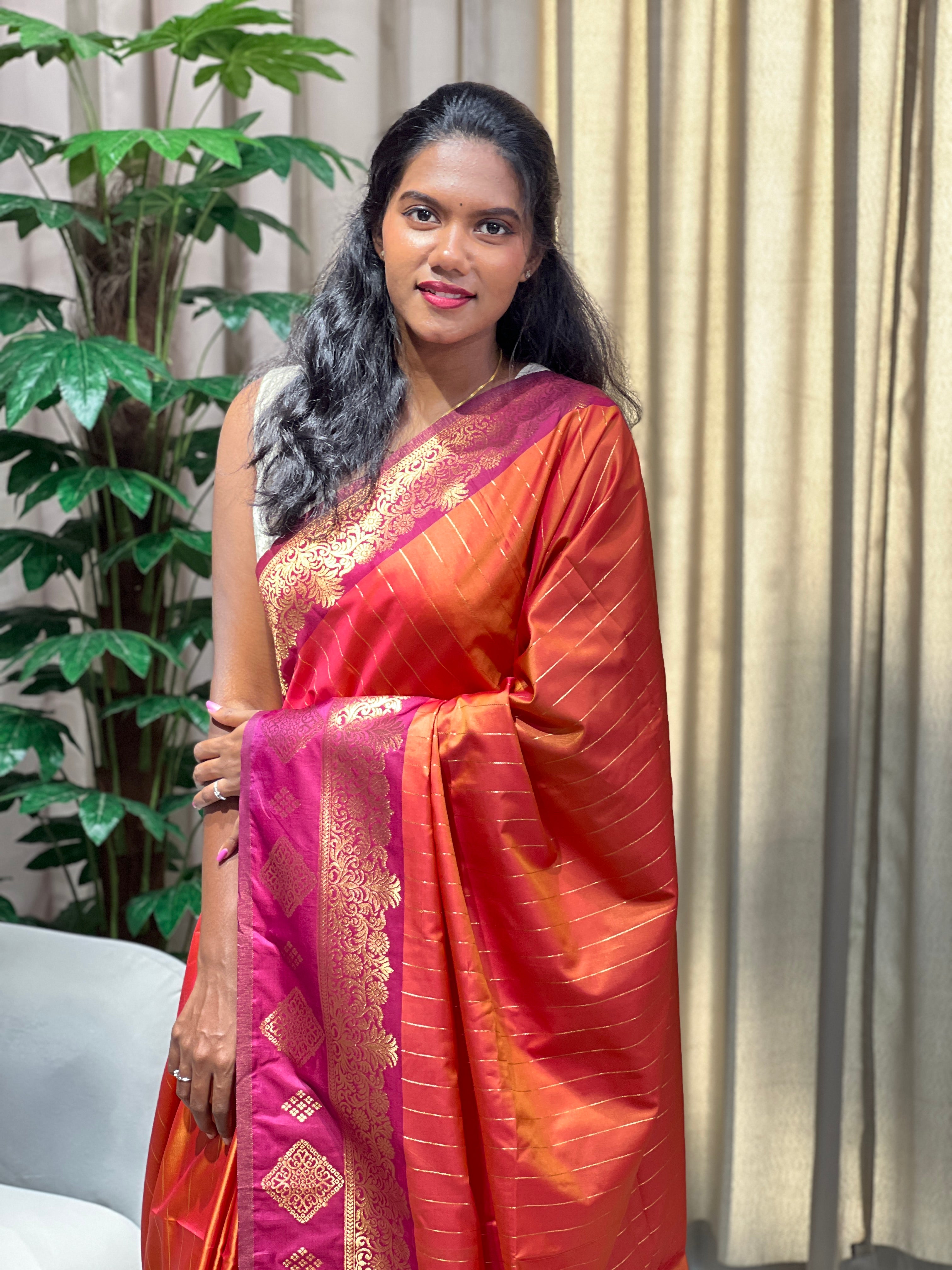 Traditional Zari Woven Semi Silk Saree | HT332