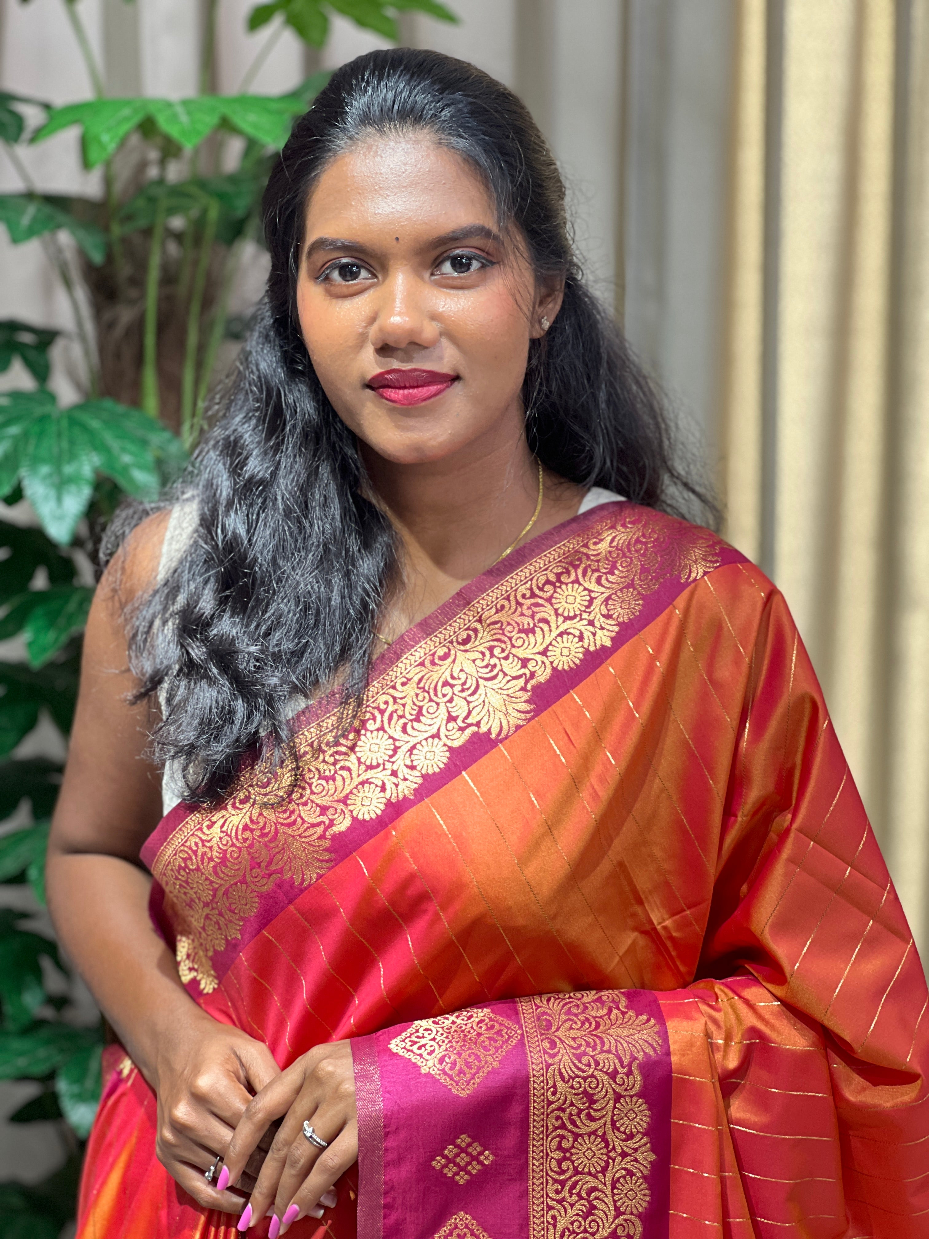 Traditional Zari Woven Semi Silk Saree | HT332