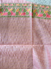 Jamdani Weaved Lotus Detailed Bagalpuri Linen Saree | SSN210