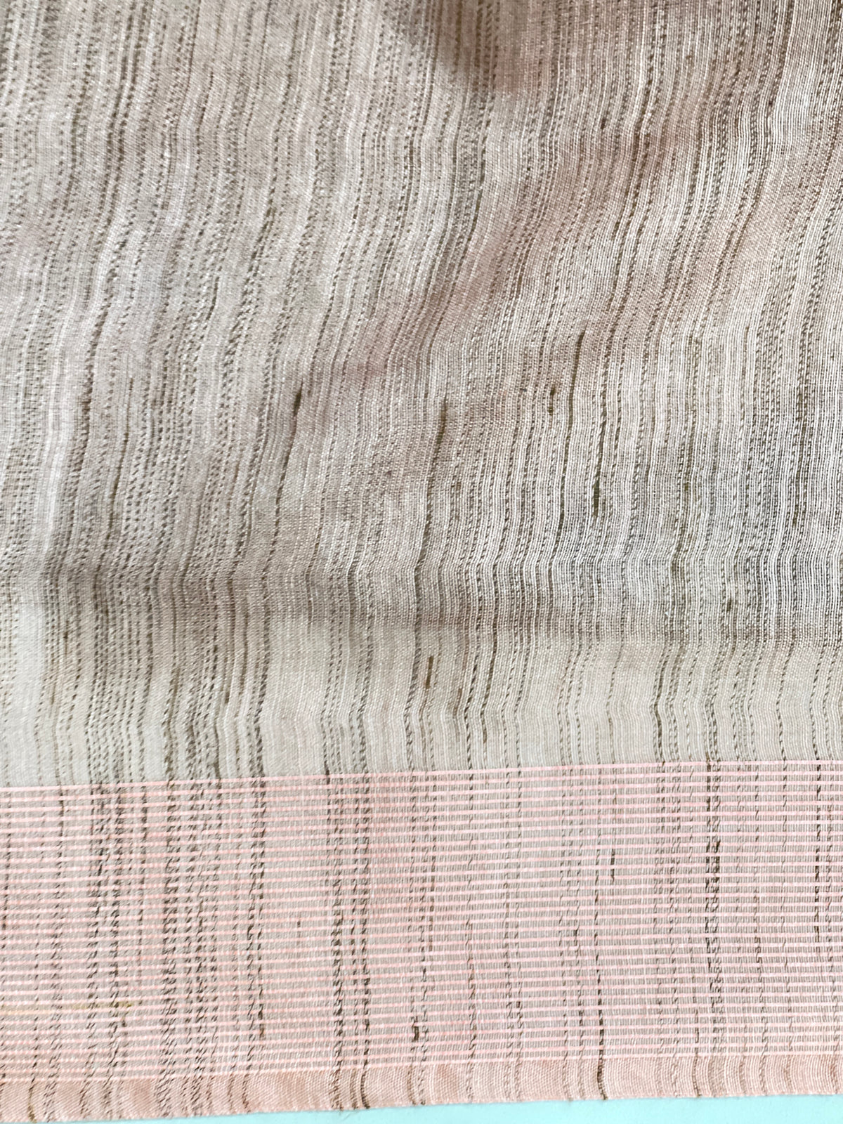 Floral Embroidered Bhagalpuri Linen Saree | NHH684