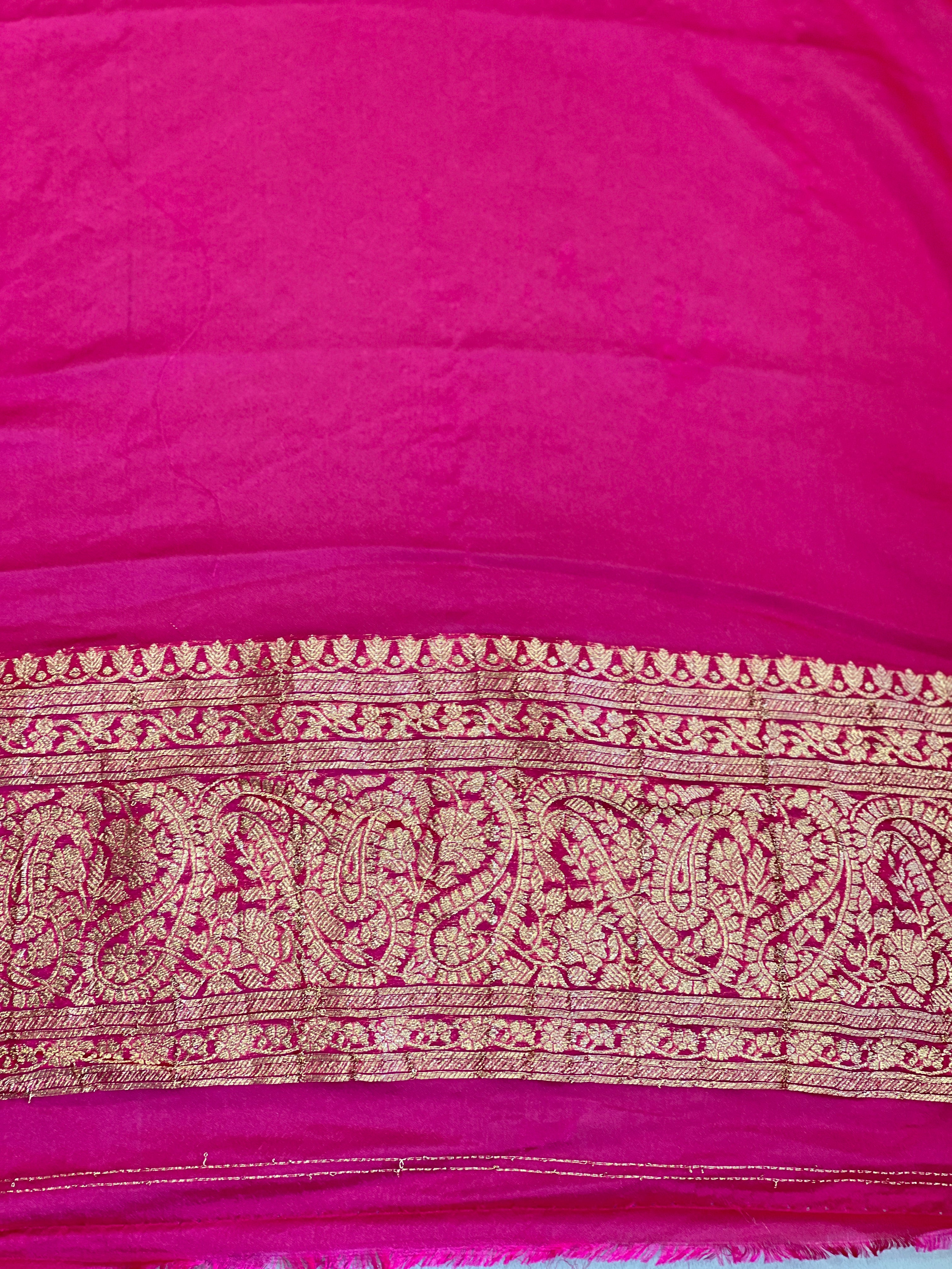 Buta Woven Pattern Chinnon Saree | RS166