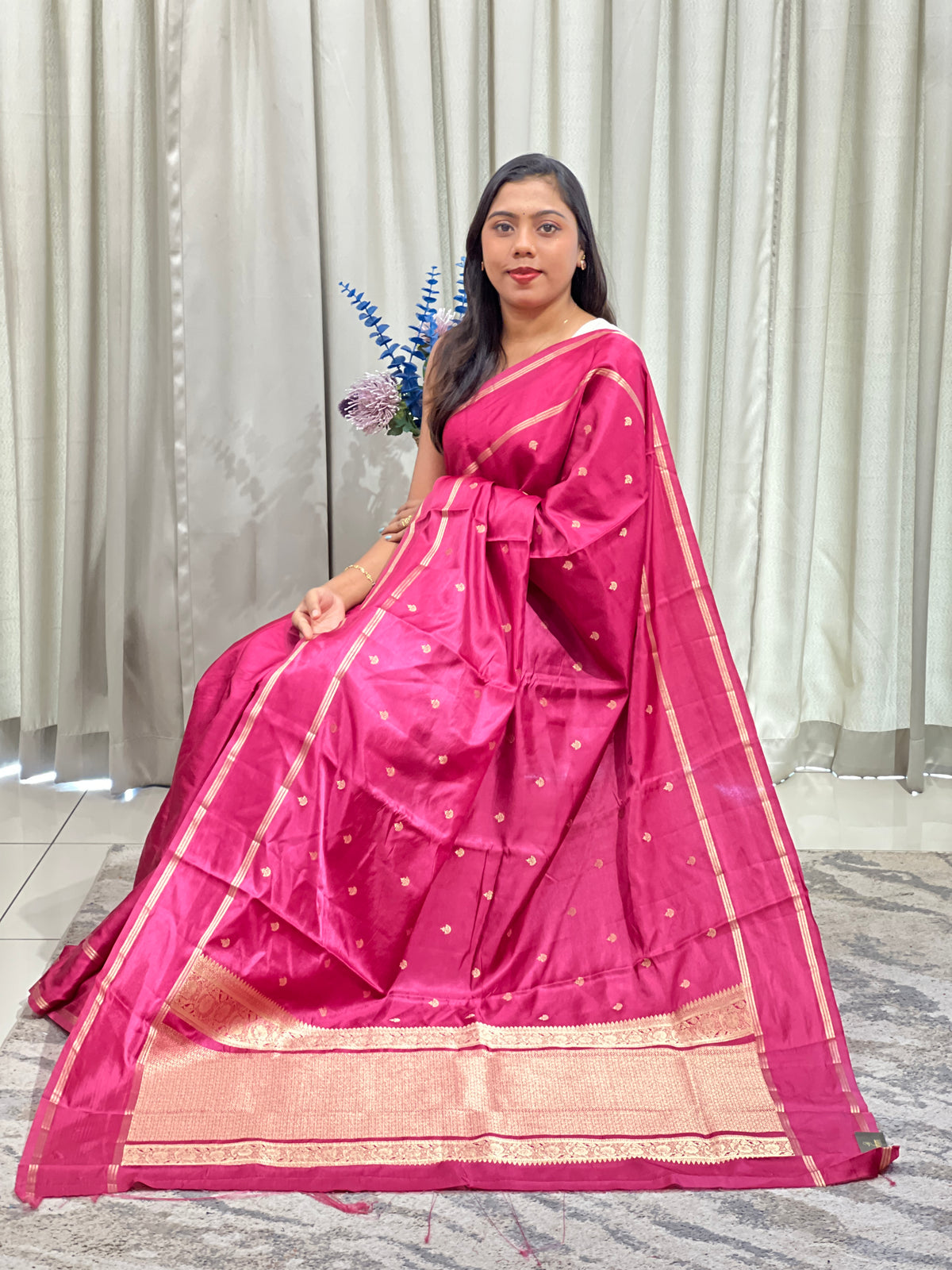 Rettapet Bordered Semi Silk Saree | MAS112