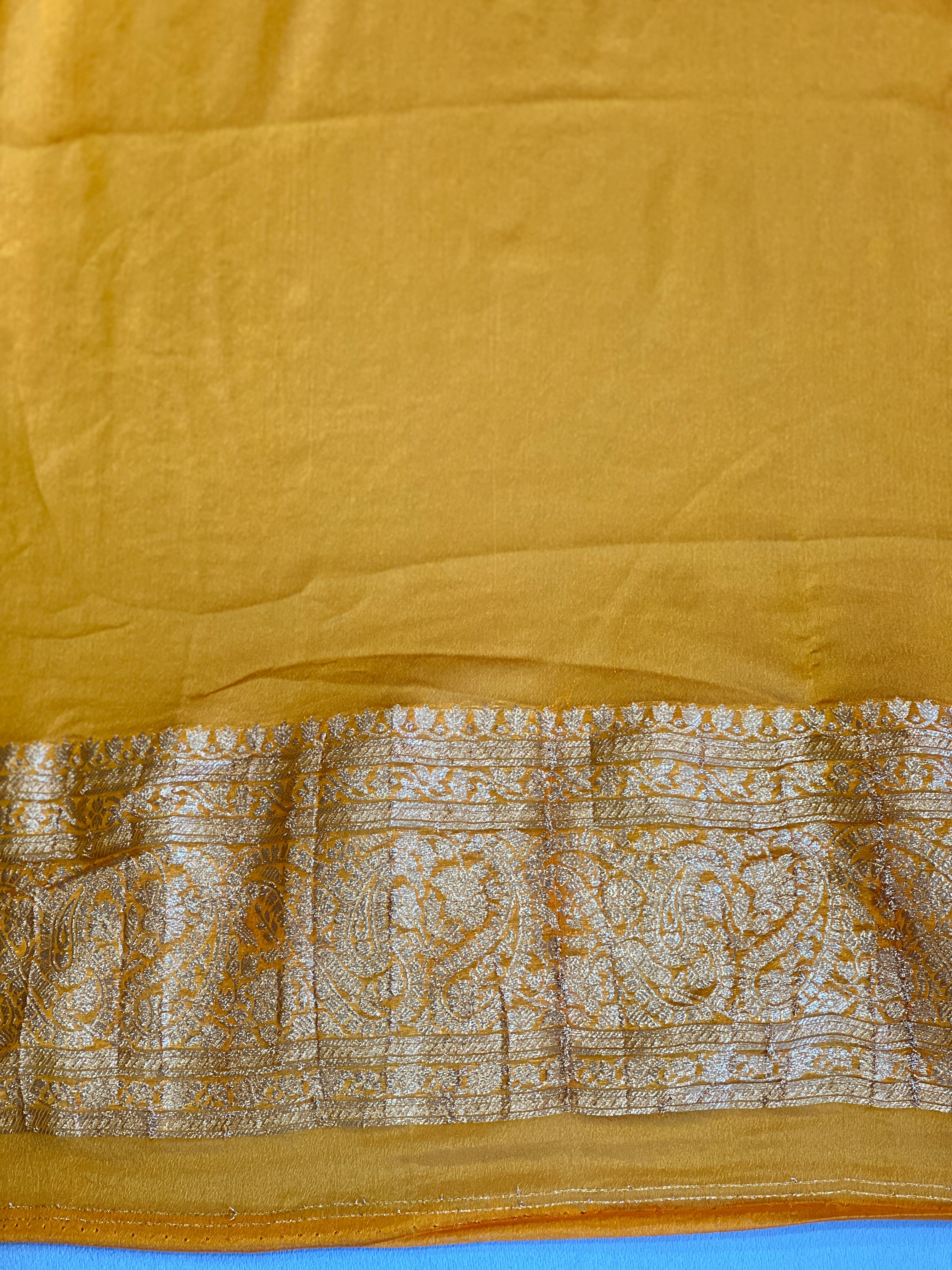 Buta Woven Pattern Chinnon Saree  | RS171