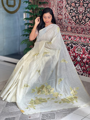 Floral Weaving With Zari Detailed Traditional Jamdani Saree | KAC197