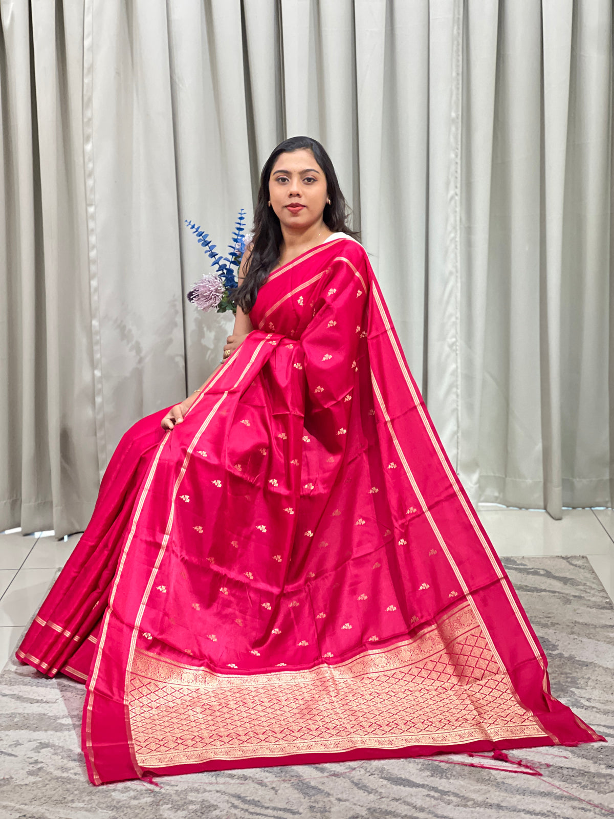 Rettapet Bordered Semi Silk Saree | MAS119