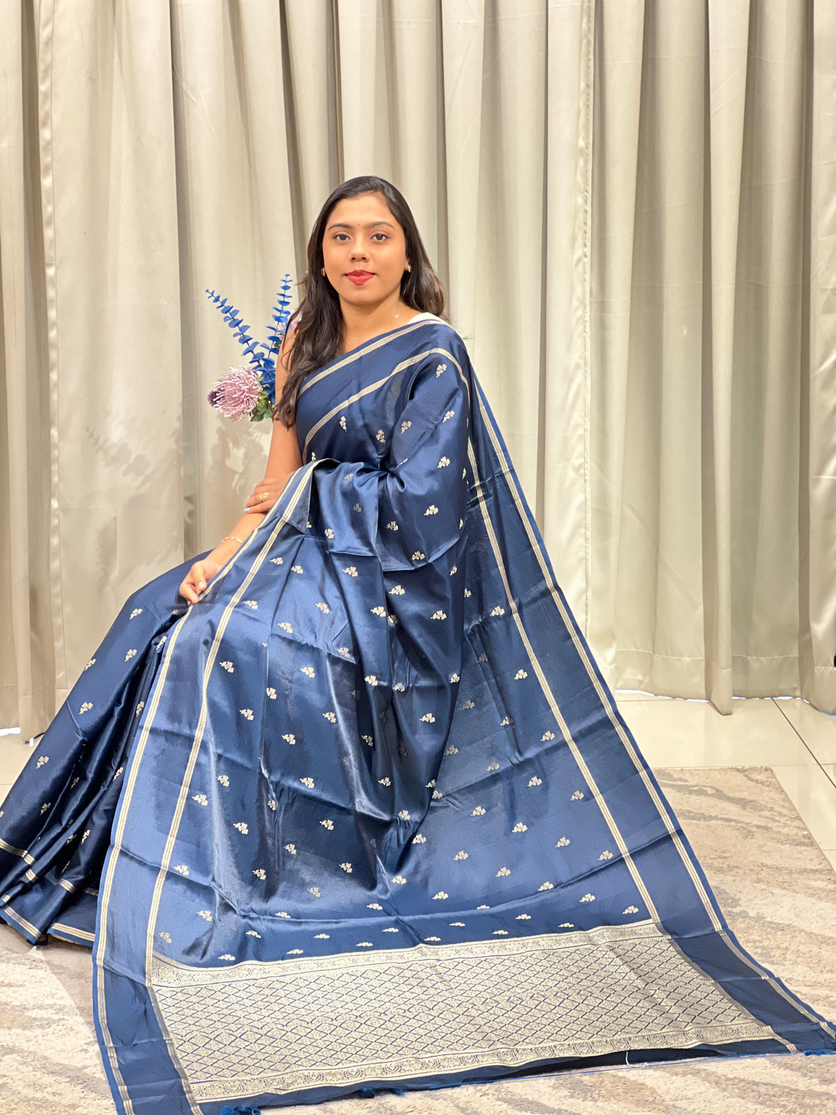 Rettapet Bordered Semi Silk Saree | MAS116