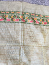 Jamdani Weaved Lotus Detailed Bagalpuri Linen Saree | SSN211
