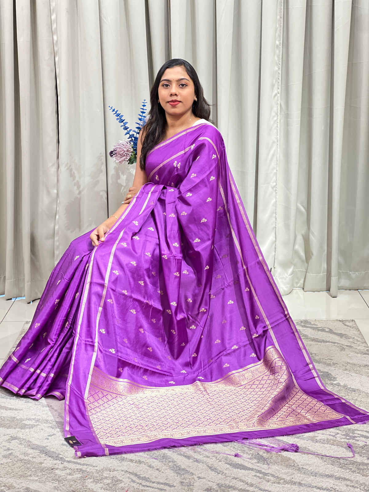 Rettapet Bordered Semi Silk Saree  | MAS114