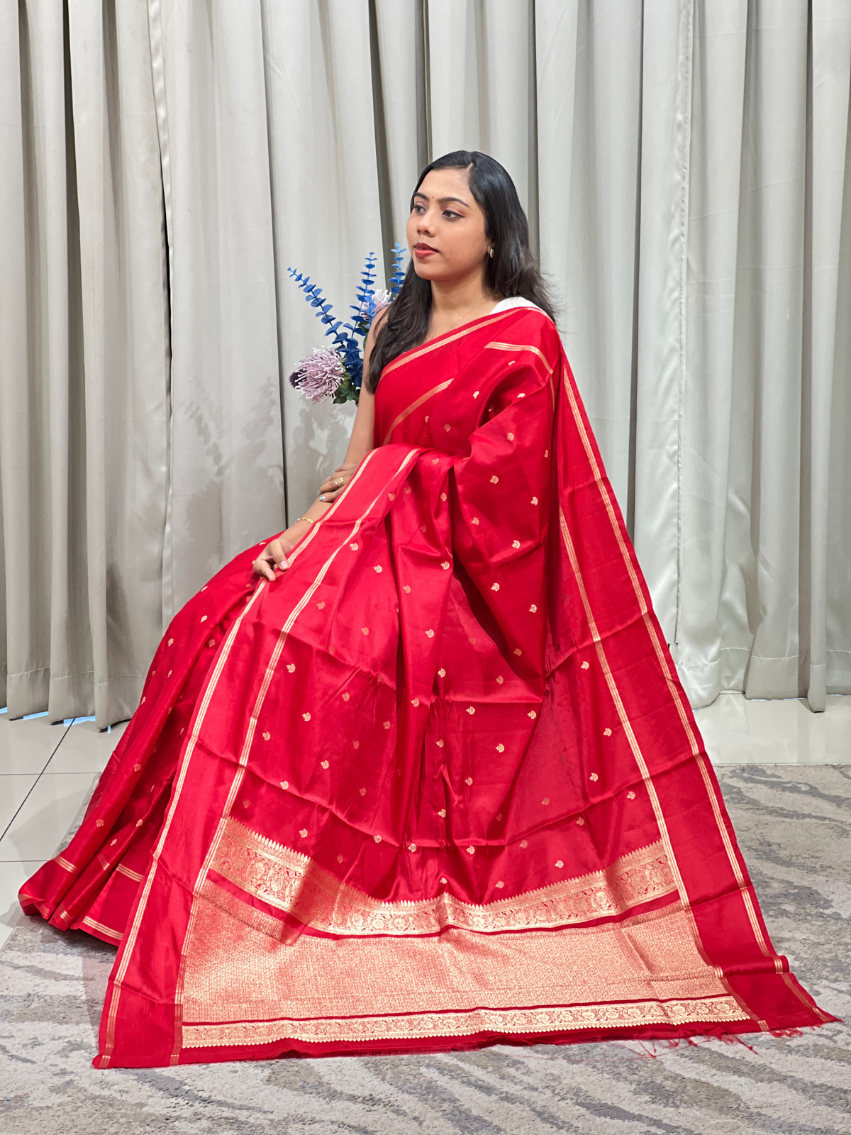 Rettapet Bordered Semi Silk Saree | MAS107