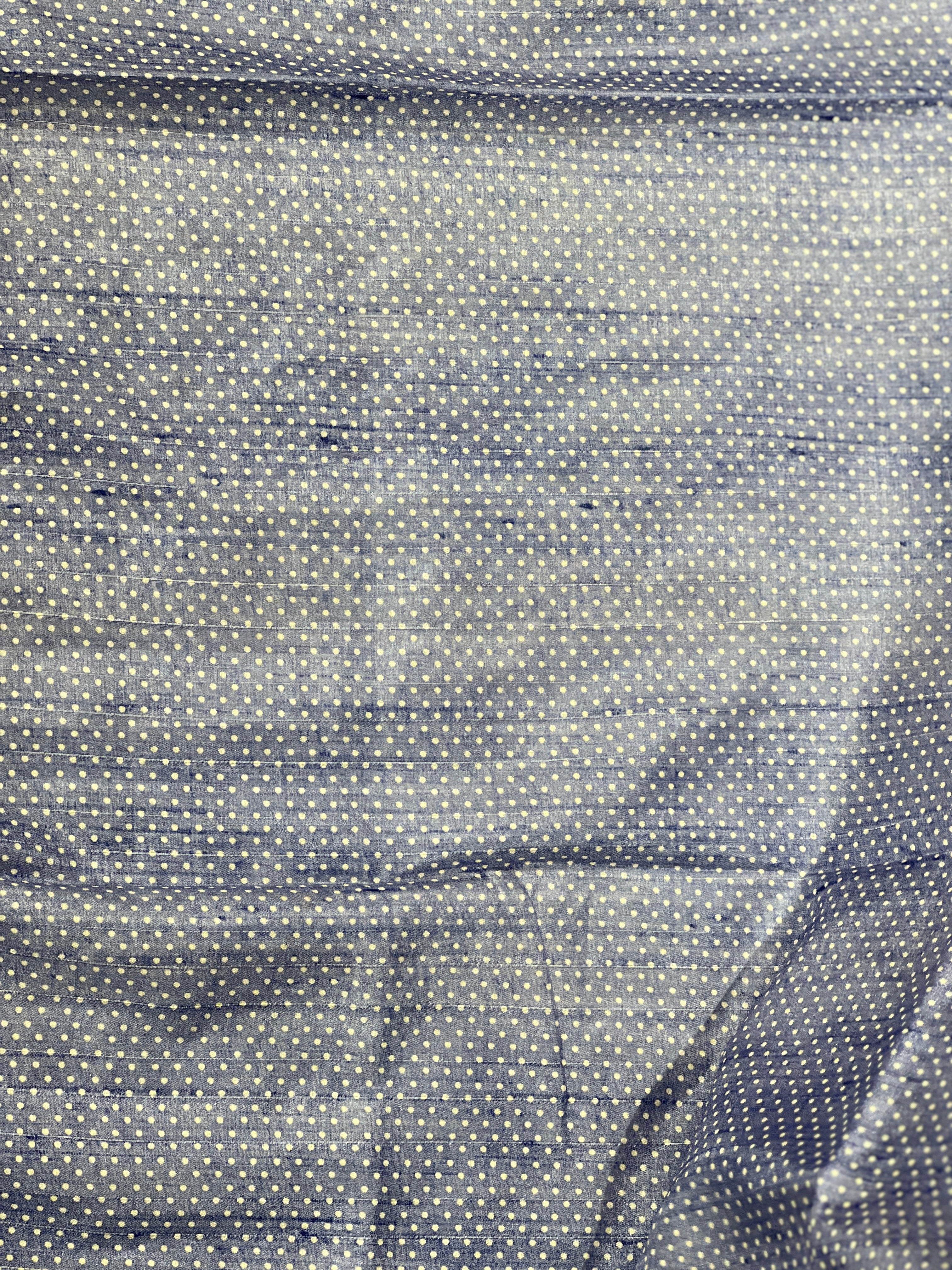 Printed Machine Embroidery Detailed Semi Tussar Saree | SVF160