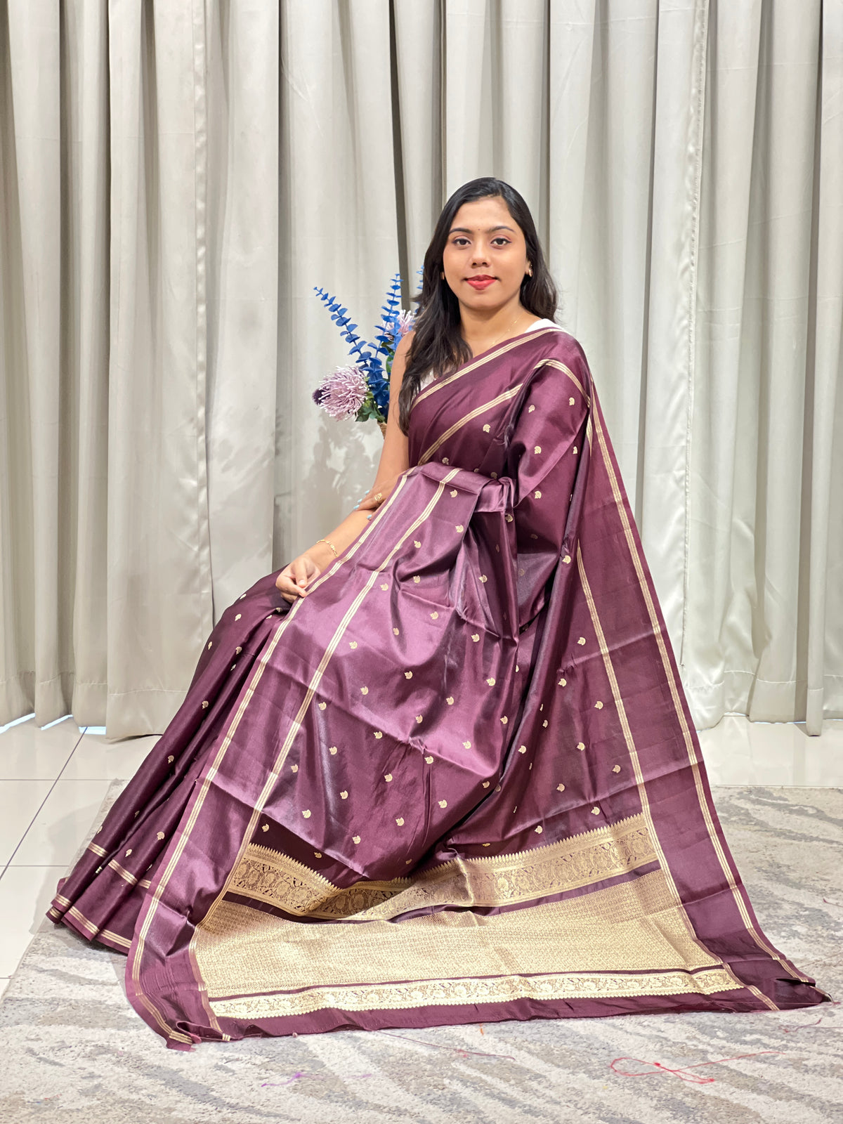 Rettapet Bordered Semi Silk Saree | MAS109