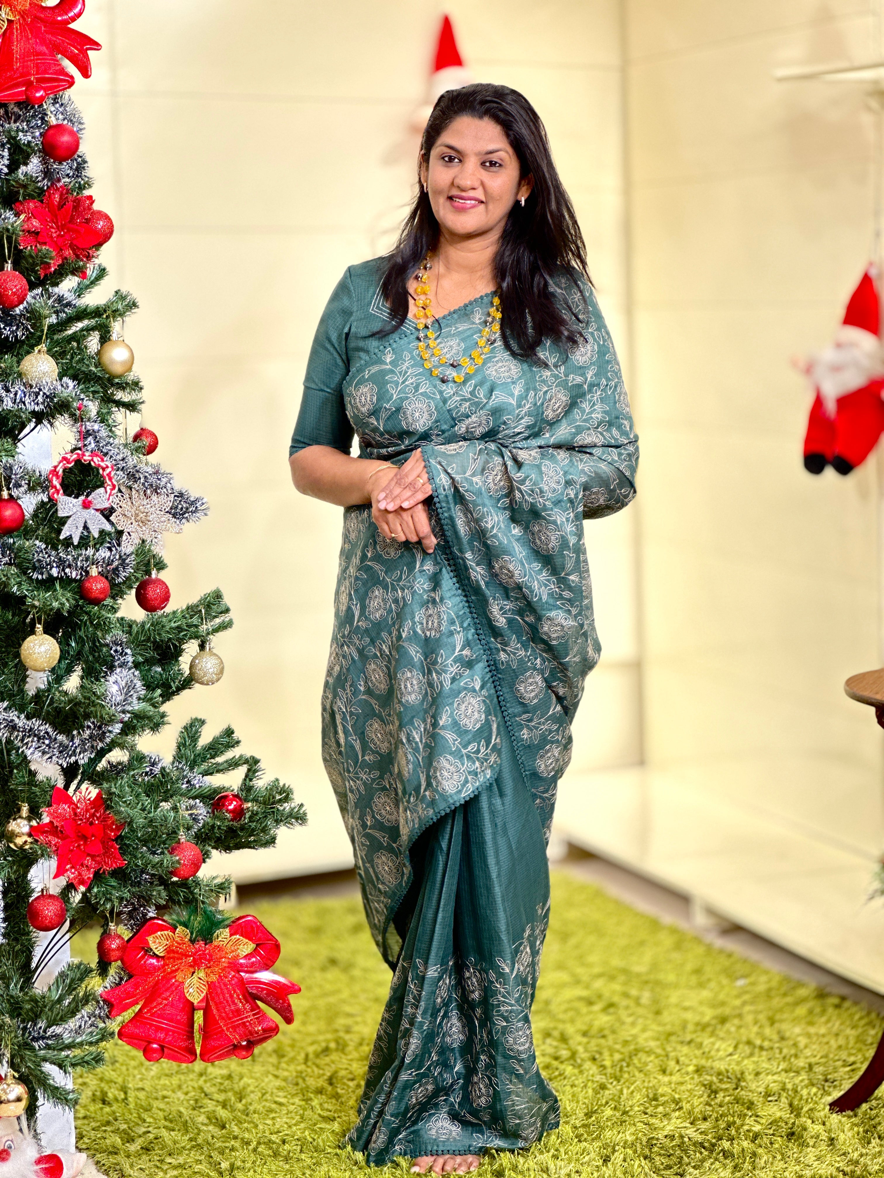 Machine Embroidery Detailed Kota Saree | BLD1678