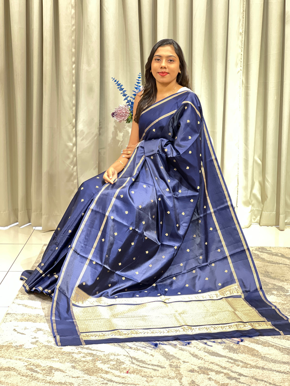 Rettapet Bordered Semi Silk Saree | MAS105