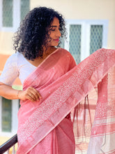 Point Embroidery Pattern  Bhagalpuri Linen Saree | RP369