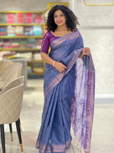 Power Loom Bhagalpuri Linen Saree | US227