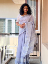 Point Embroidery Pattern  Bhagalpuri Linen Saree | RP369