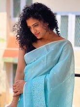 Point Embroidery Pattern  Bhagalpuri Linen Saree | RP369