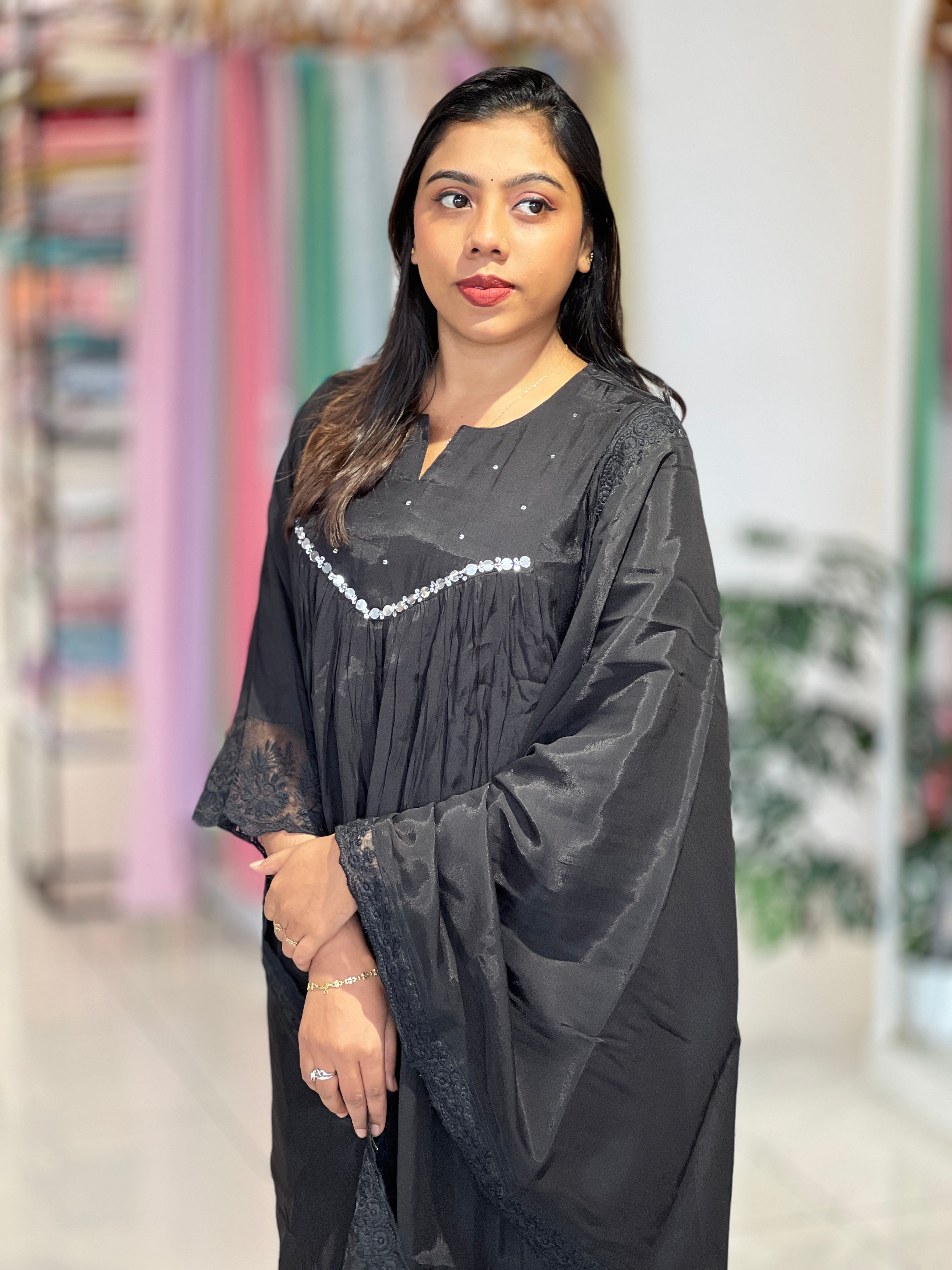 Sequins Detailed Mul Chanderi Kurta Set |ARF101