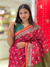 Block Printed Chanderi Finish Saree | US219