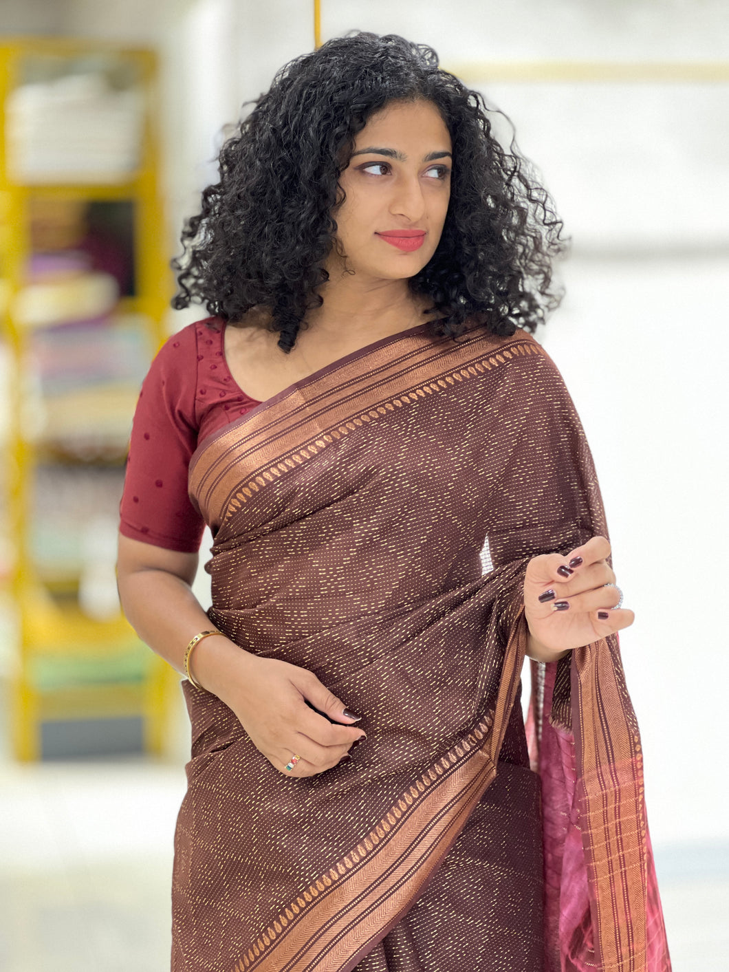 Power Loom Bhagalpuri Linen Saree |US226