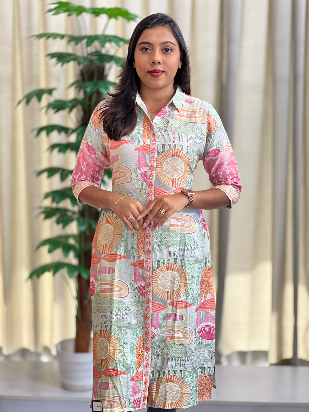 Digital Printed Muslin Finish Kurta | NIO107