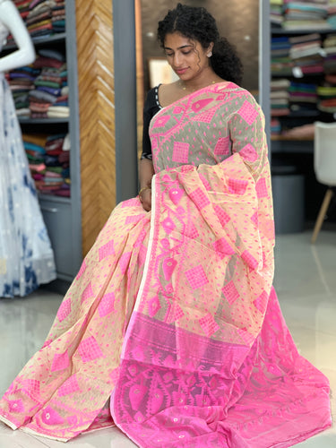 Jamdani weave cotton sarees | AB245