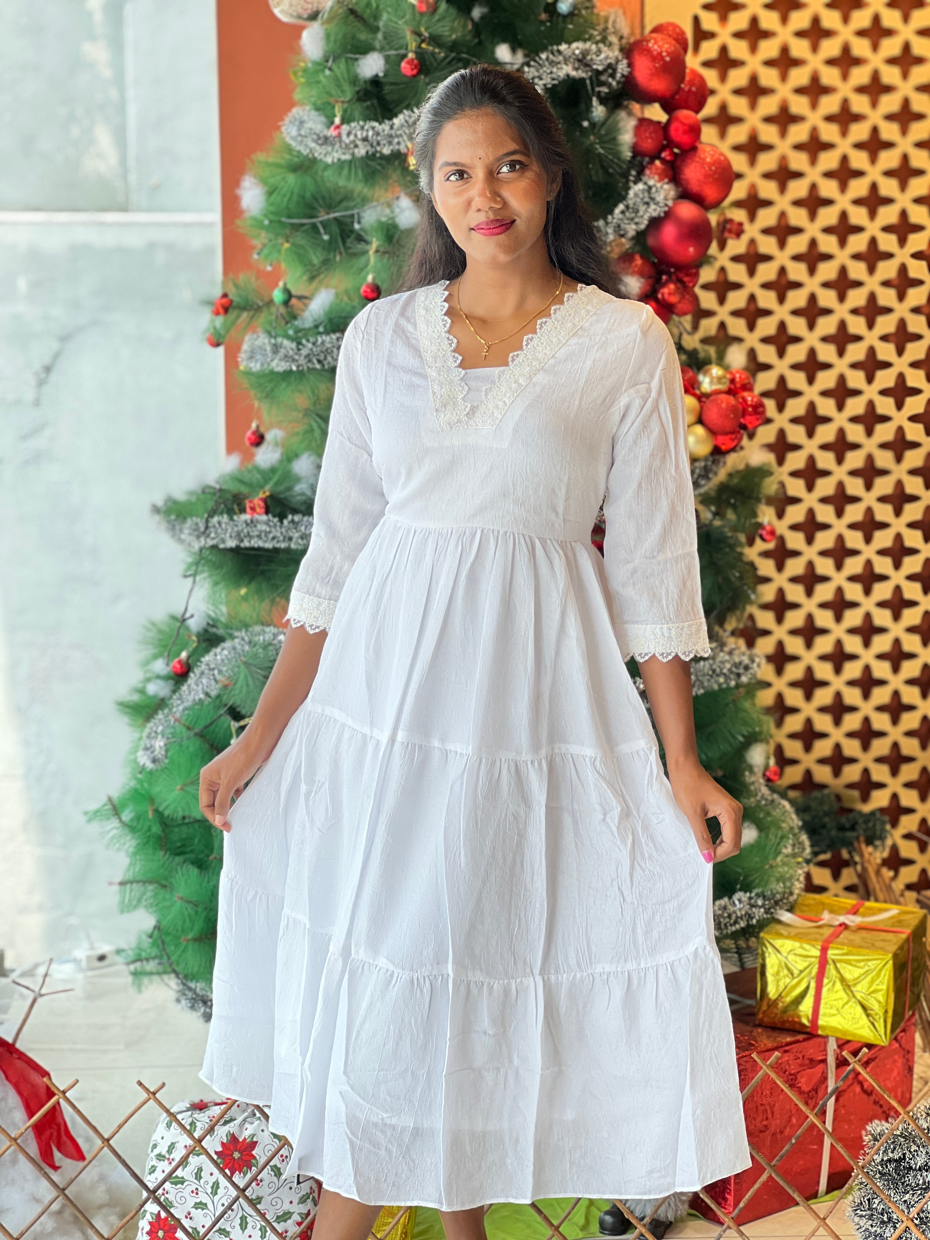 Lace Detailed A-Line Crush Silk Kurta | VSI130