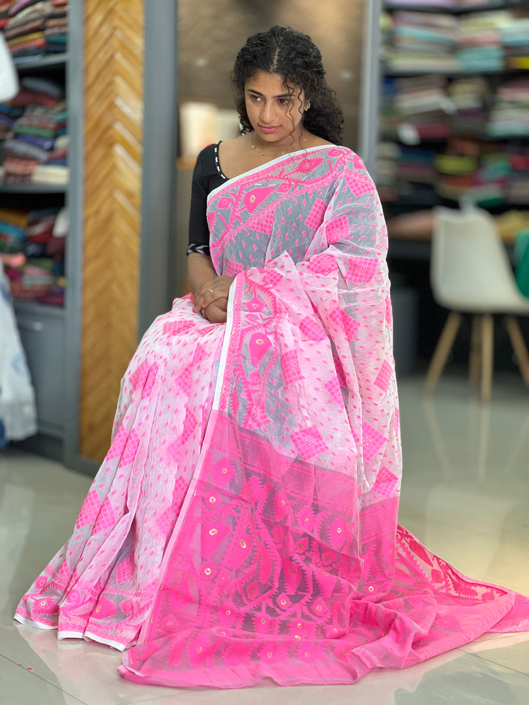 Jamdani weave cotton sarees | AB246