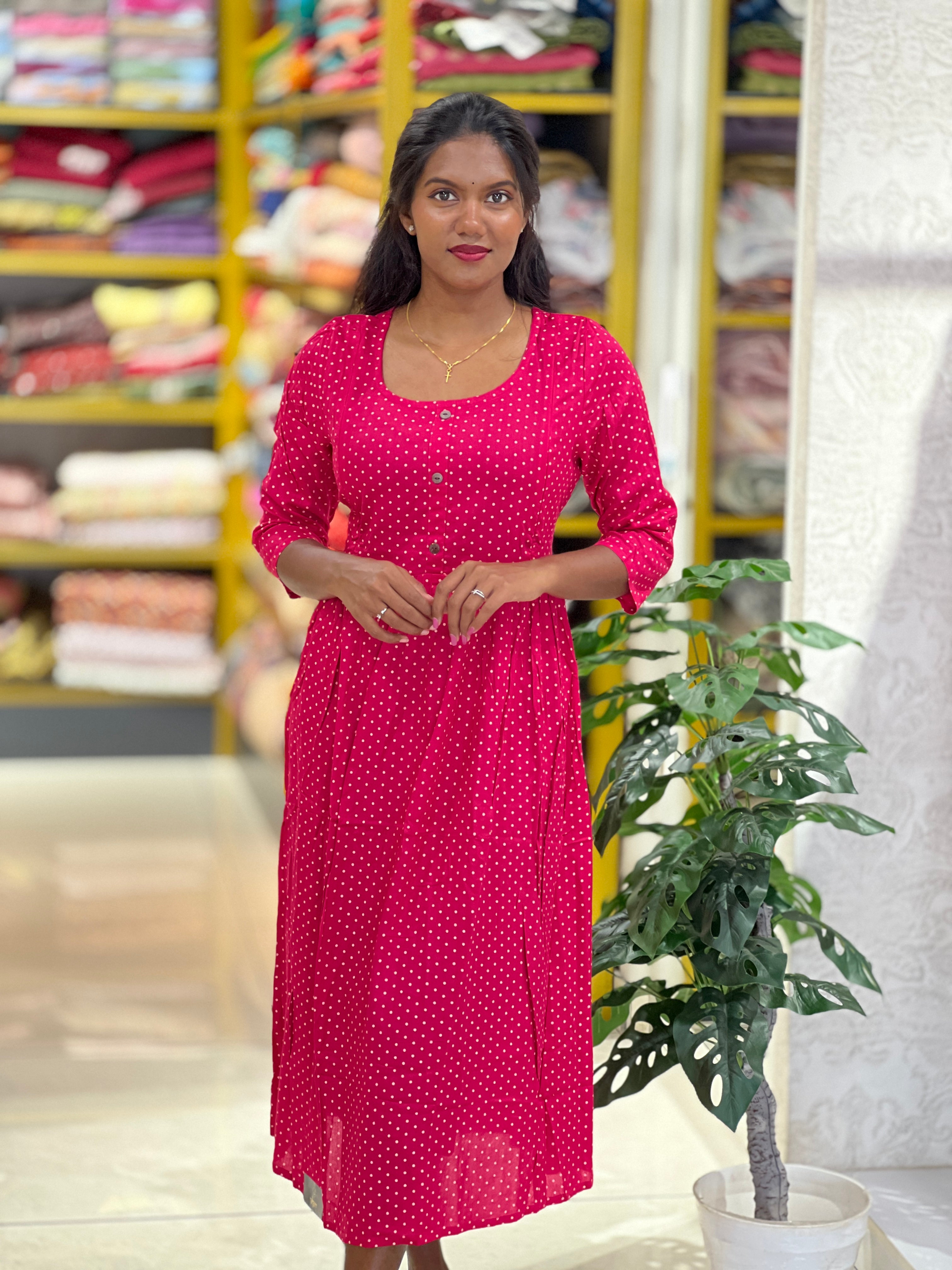 Printed Rayon Kurta ( Feeding Zip ) | VSI101