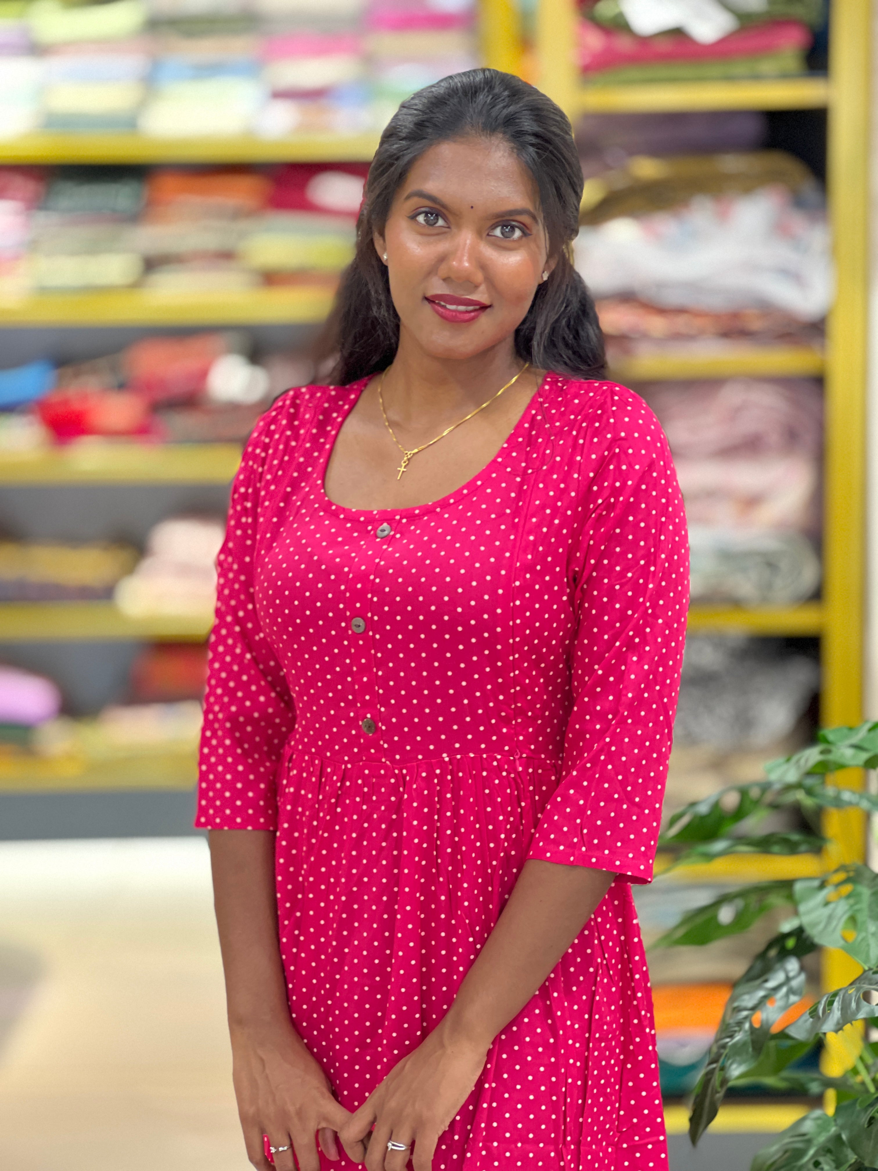 Printed Rayon Kurta ( Feeding Zip ) | VSI101