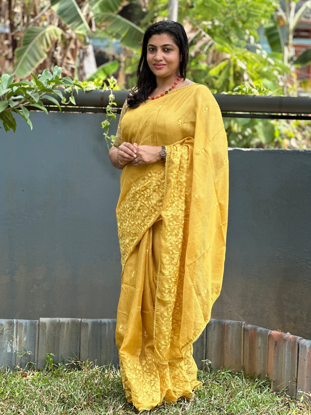 Check Kota Weaving Styled Silky Kota Saree | TOT138