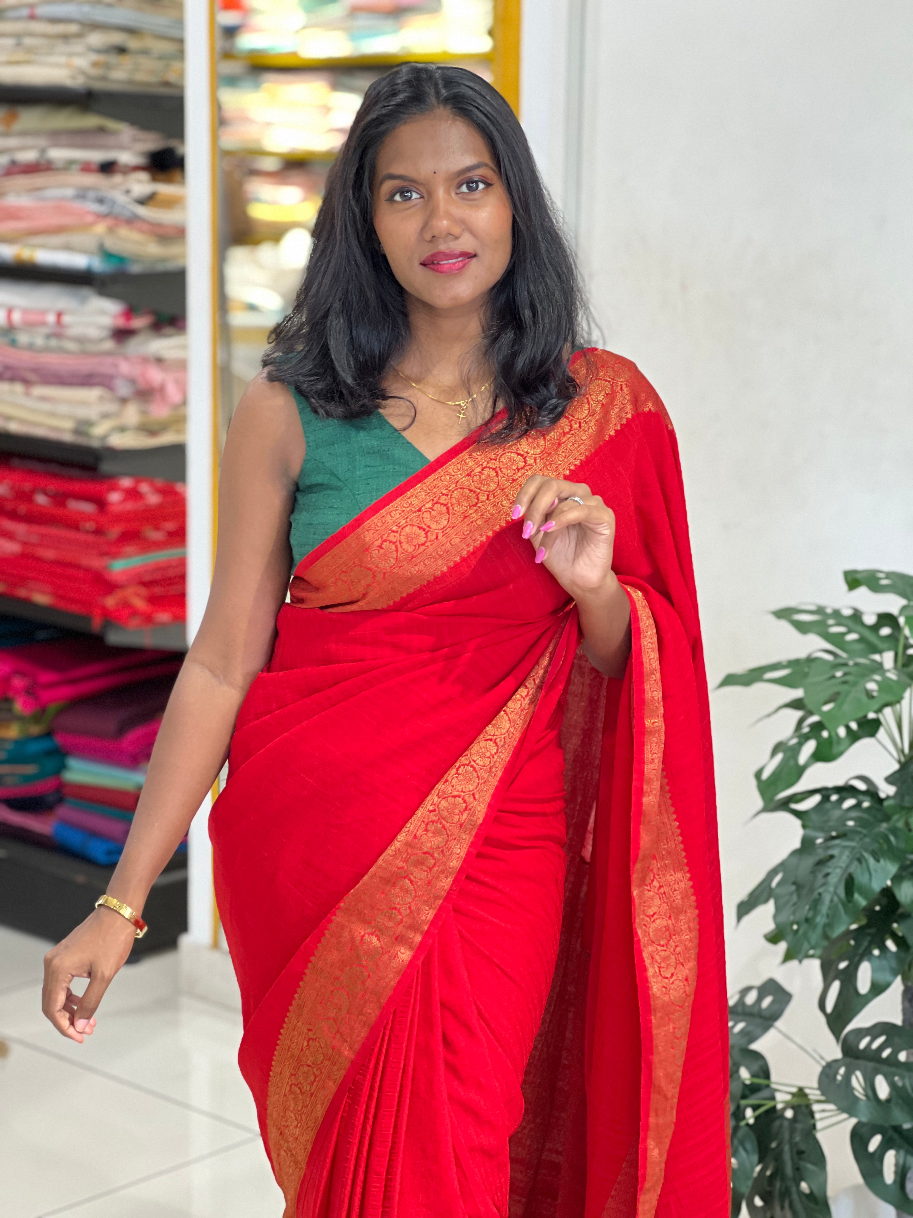 Thread & Zari Woven Tussar Banarasi Saree | YNG1118