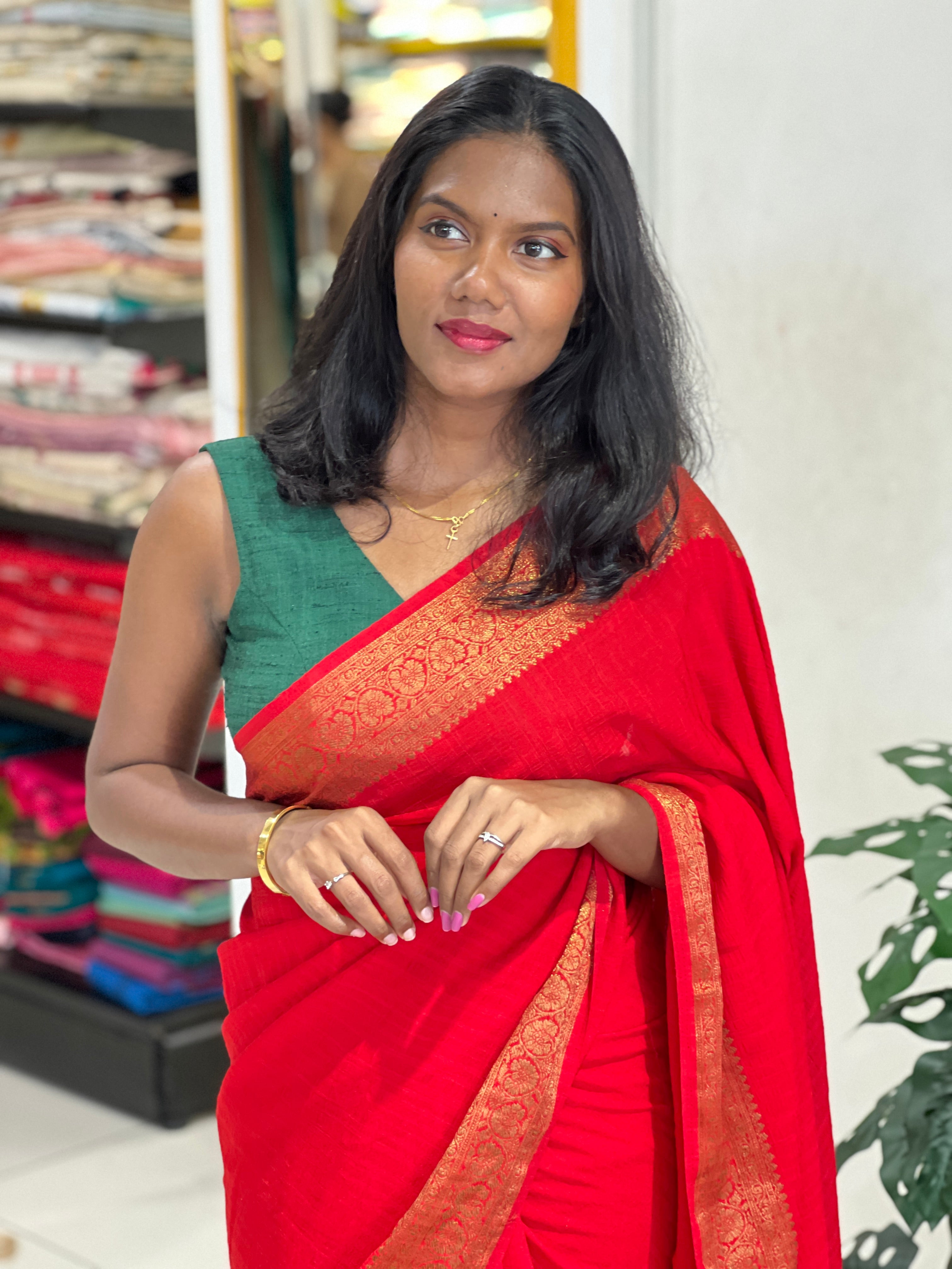 Thread & Zari Woven Tussar Banarasi Saree | YNG1118