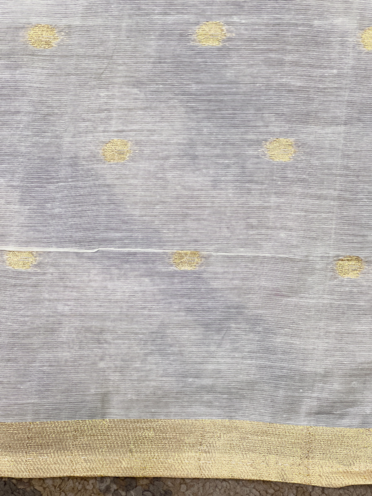 Golden Zari Woven Pattern Chanderi Finish Saree | HT539
