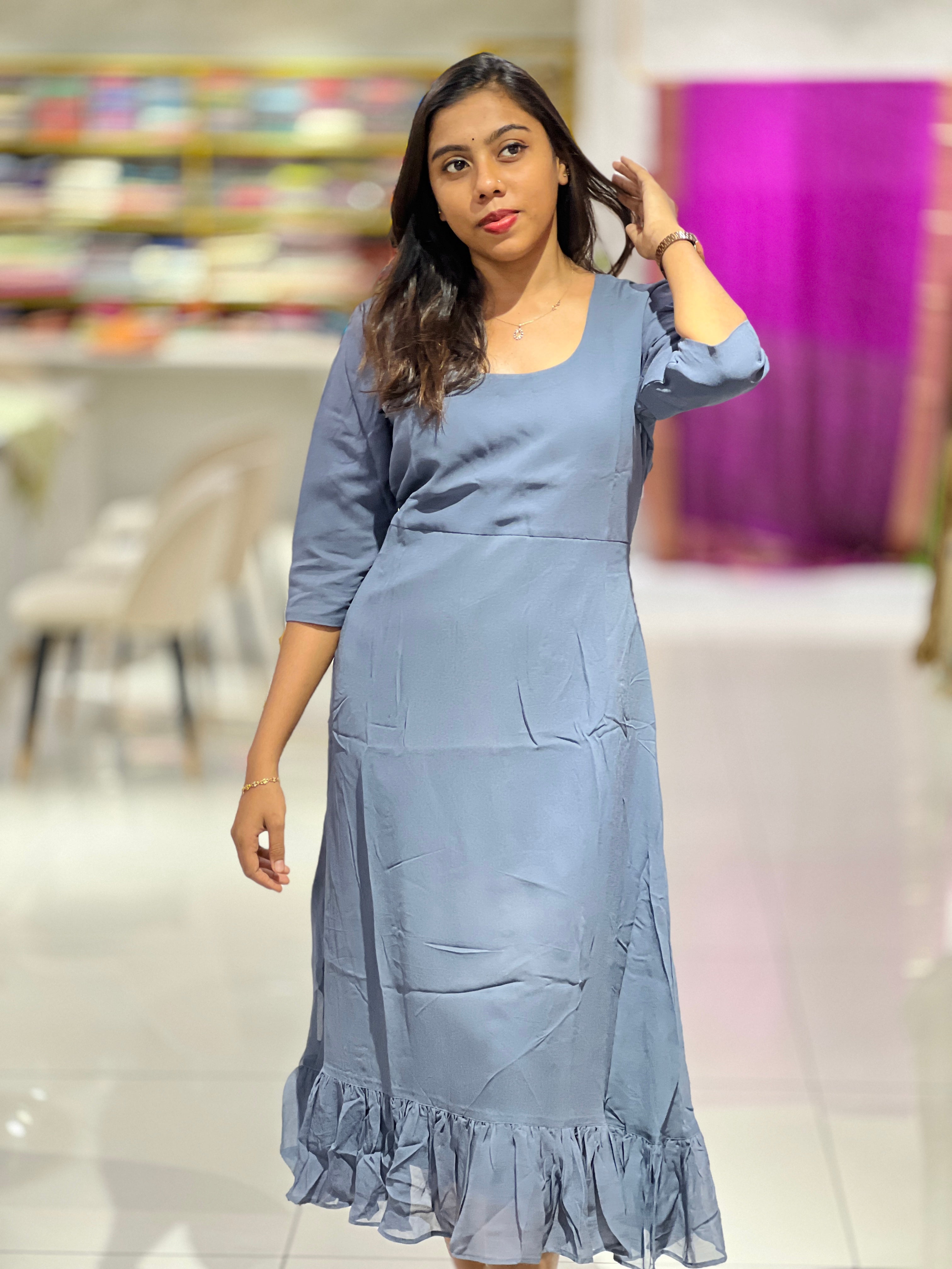 A-Line Georgette Kurta | DNT892