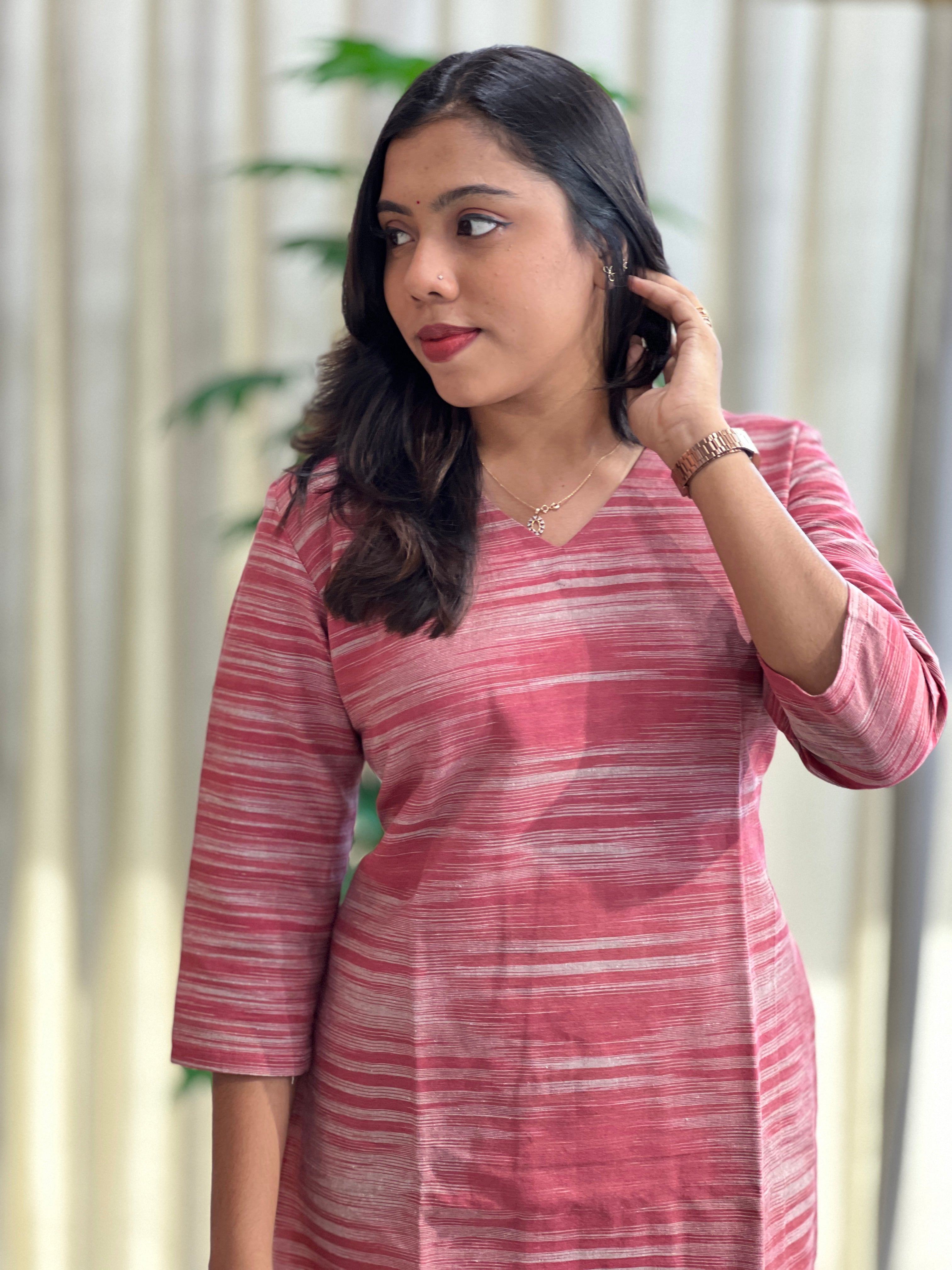 Ikat Pattern Cotton Kurta | DNT717