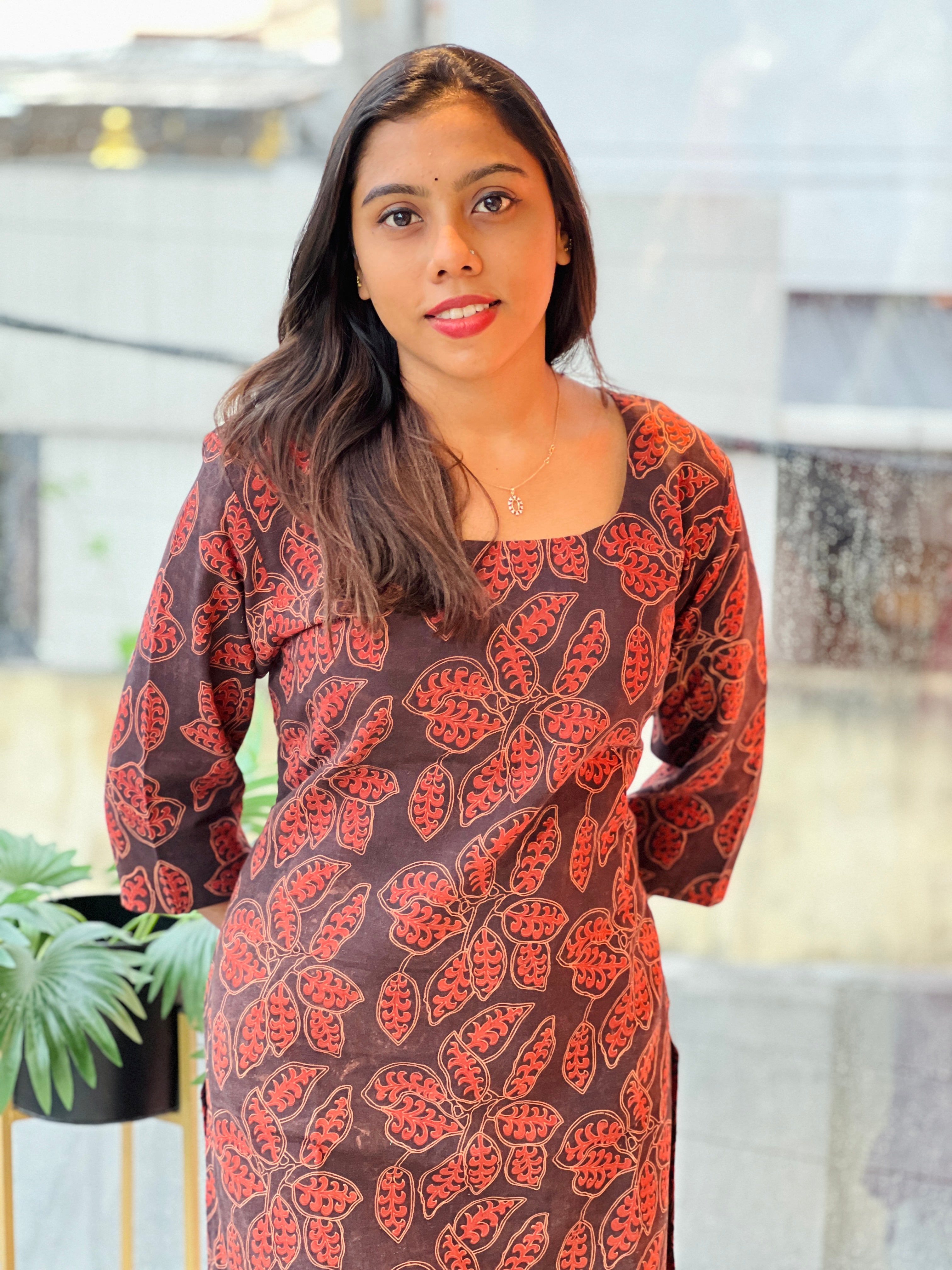 Print Detailed Cotton Kurta | DNT882