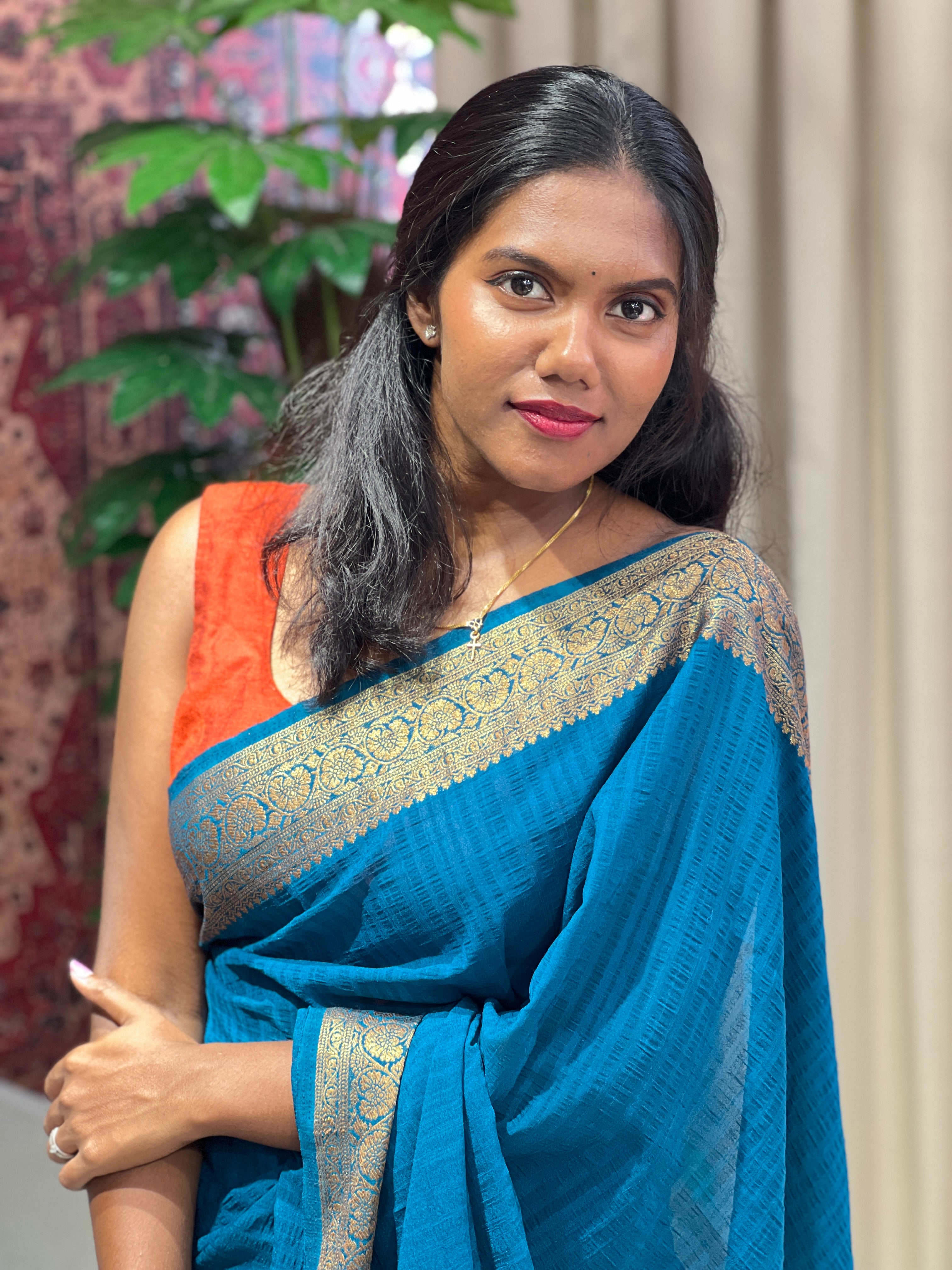 Thread & Zari Woven Tussar Banarasi Saree | YNG1117