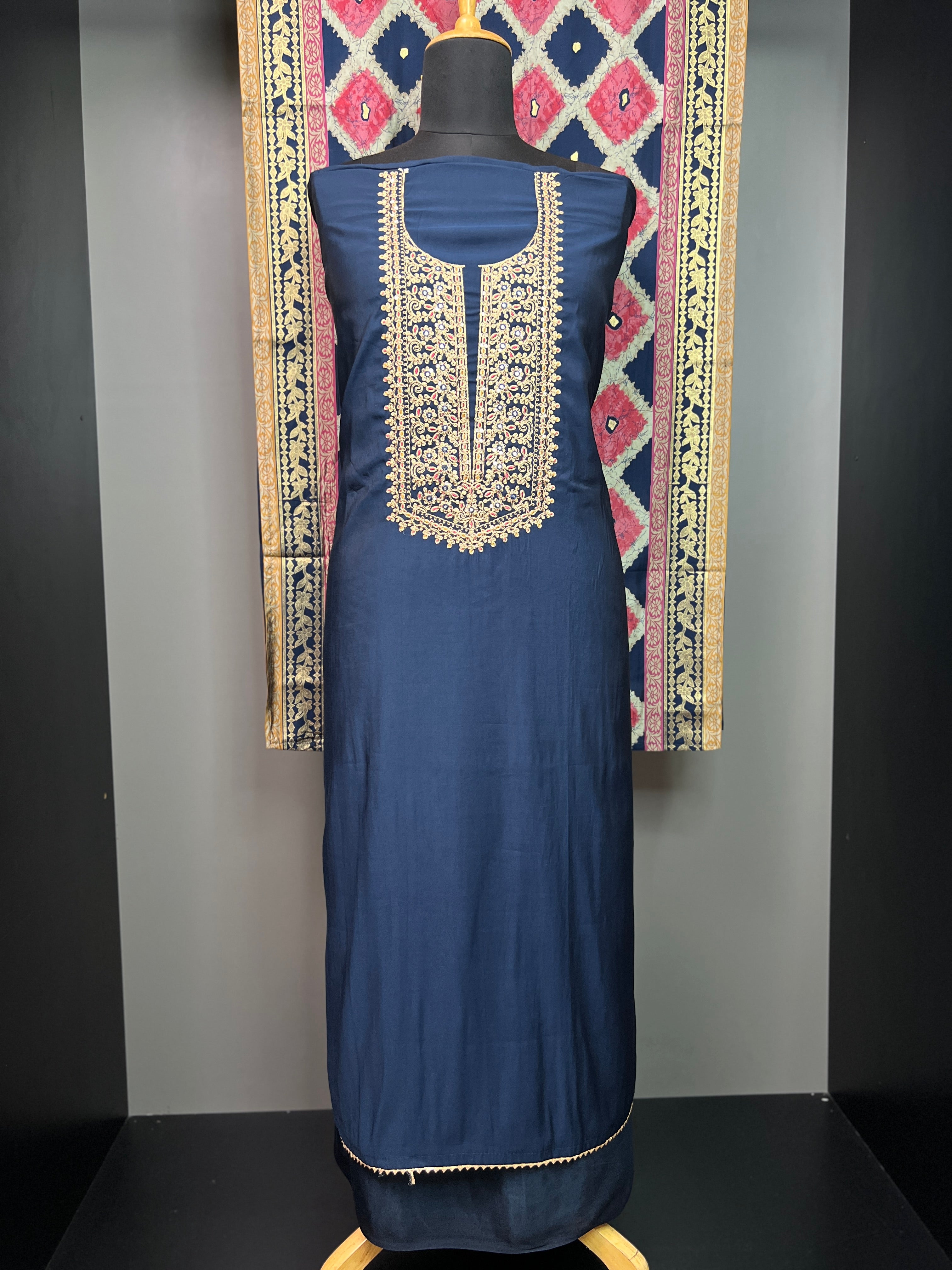 Zari Embroidered Chanderi Silk Finish Salwar Set | SW2042