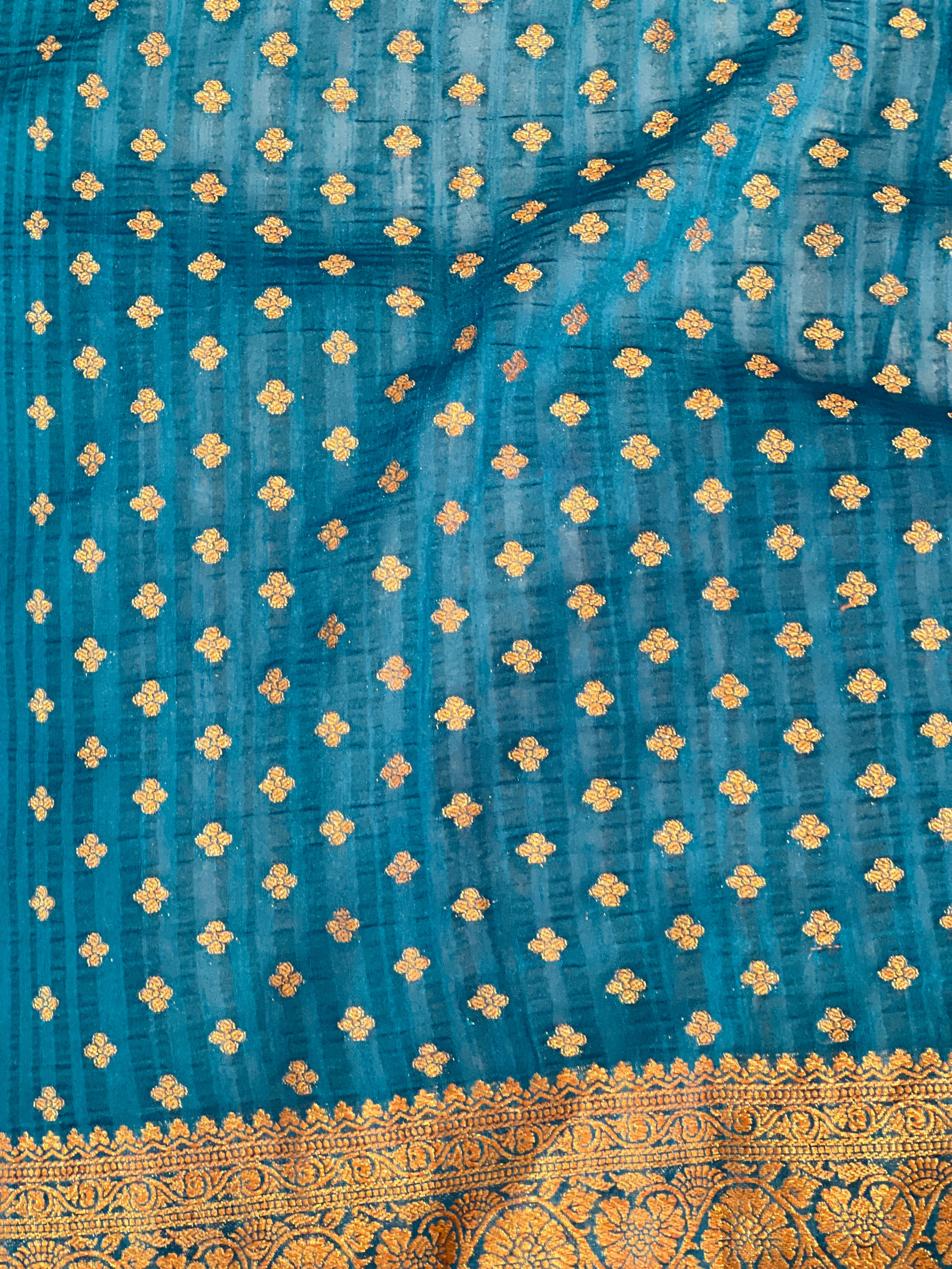 Thread & Zari Woven Tussar Banarasi Saree | YNG1117