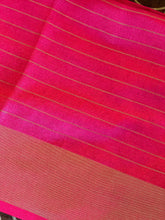 Zari Check Patterned Linen Saree | SK442