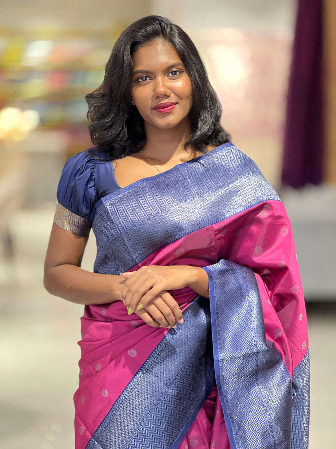 Zari Weaved Butta Detailed Semi Silk Saree | KAC217