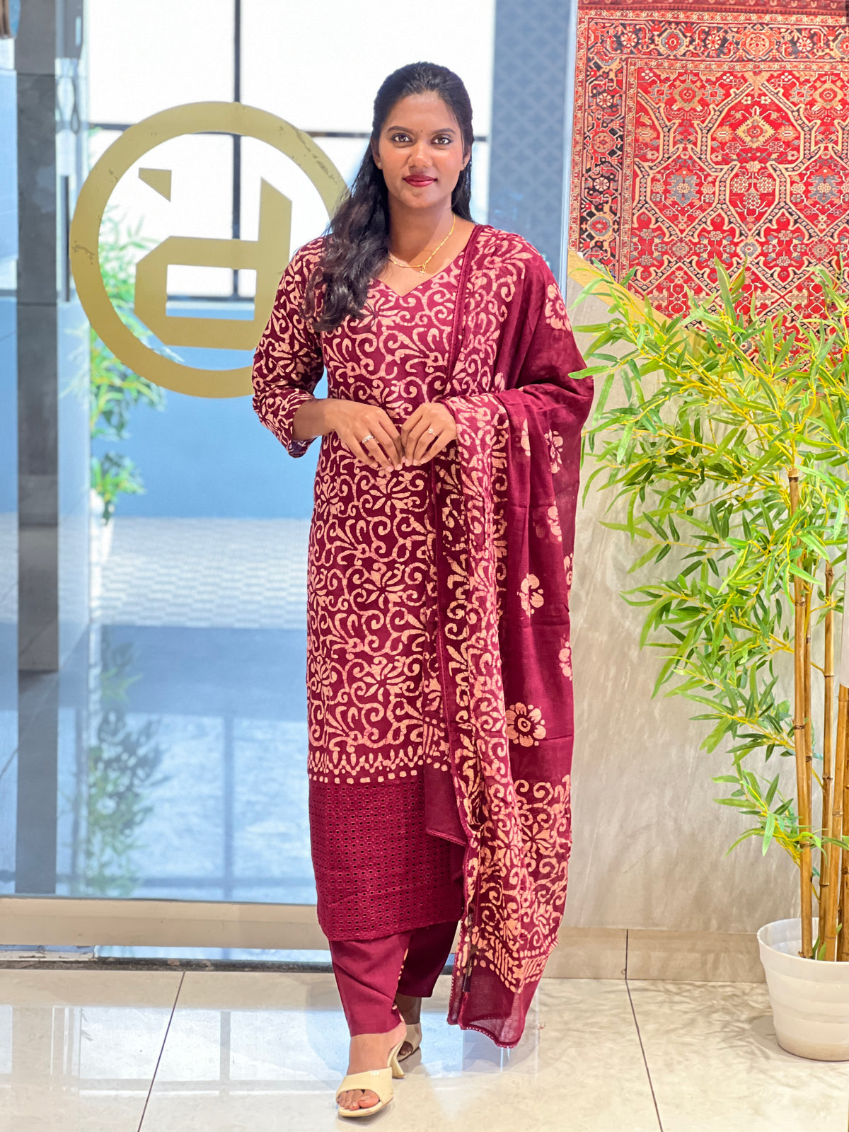 Batik Printed Cotton Kurta Set |  SLM247
