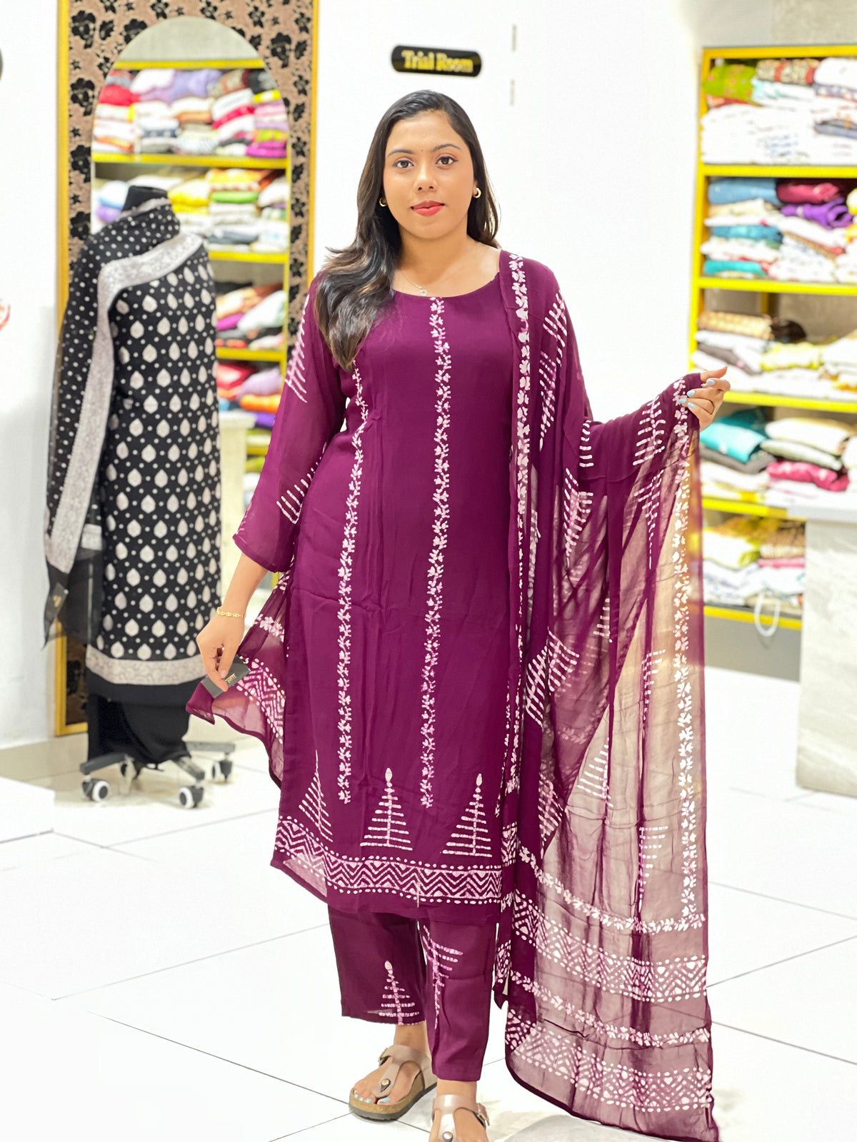 Batik Print Georgette Kurta Set | SLM266