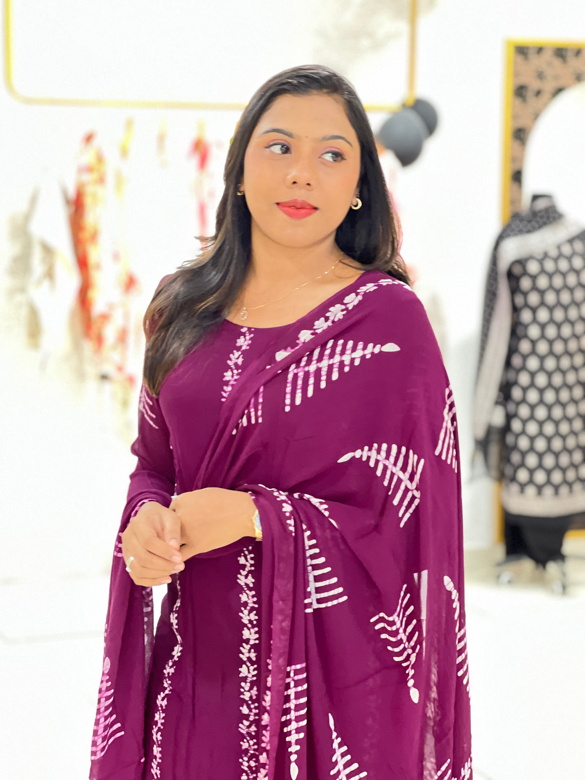 Batik Print Georgette Kurta Set | SLM266