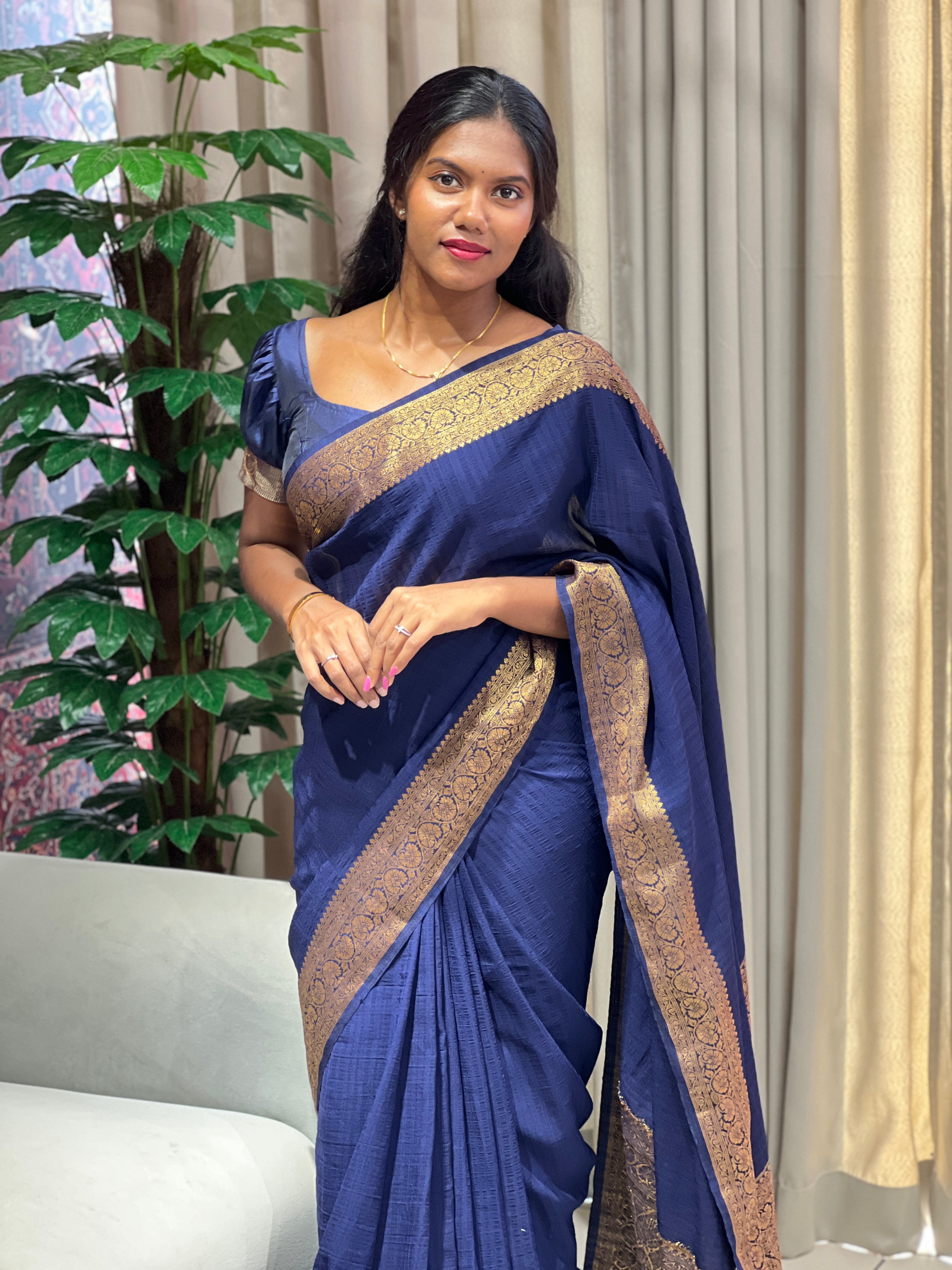 Thread & Zari Woven Tussar Banarasi Saree | YNG1119