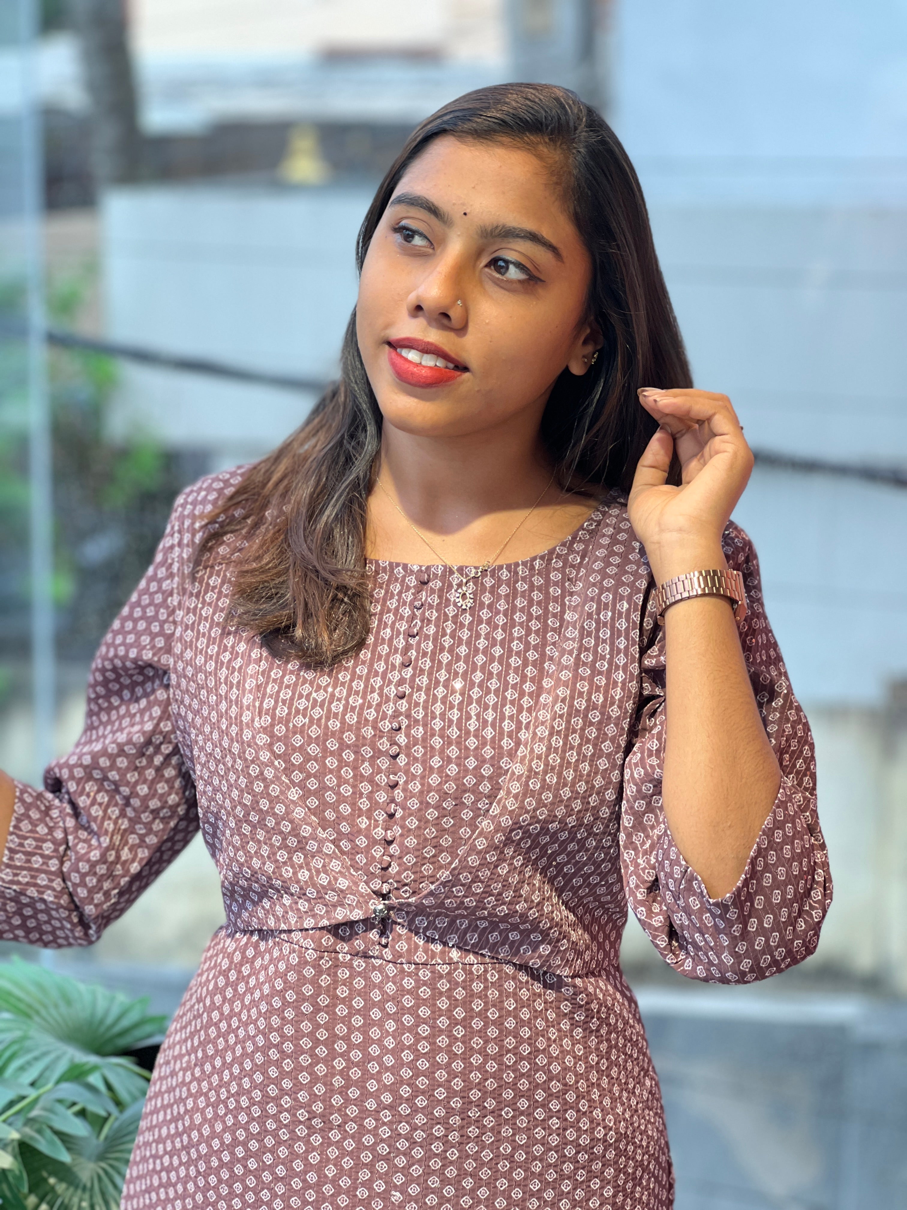 Printed Georgette Kurta | DNT880