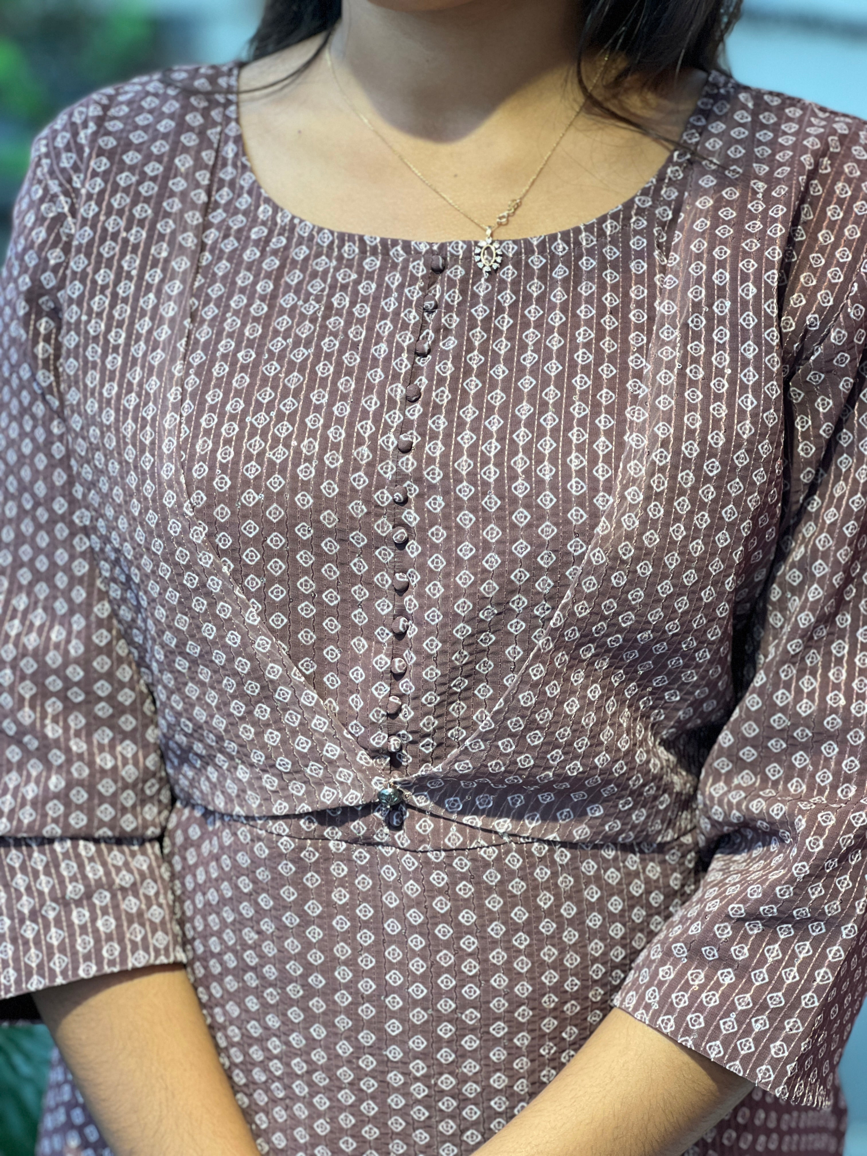 Printed Georgette Kurta | DNT880